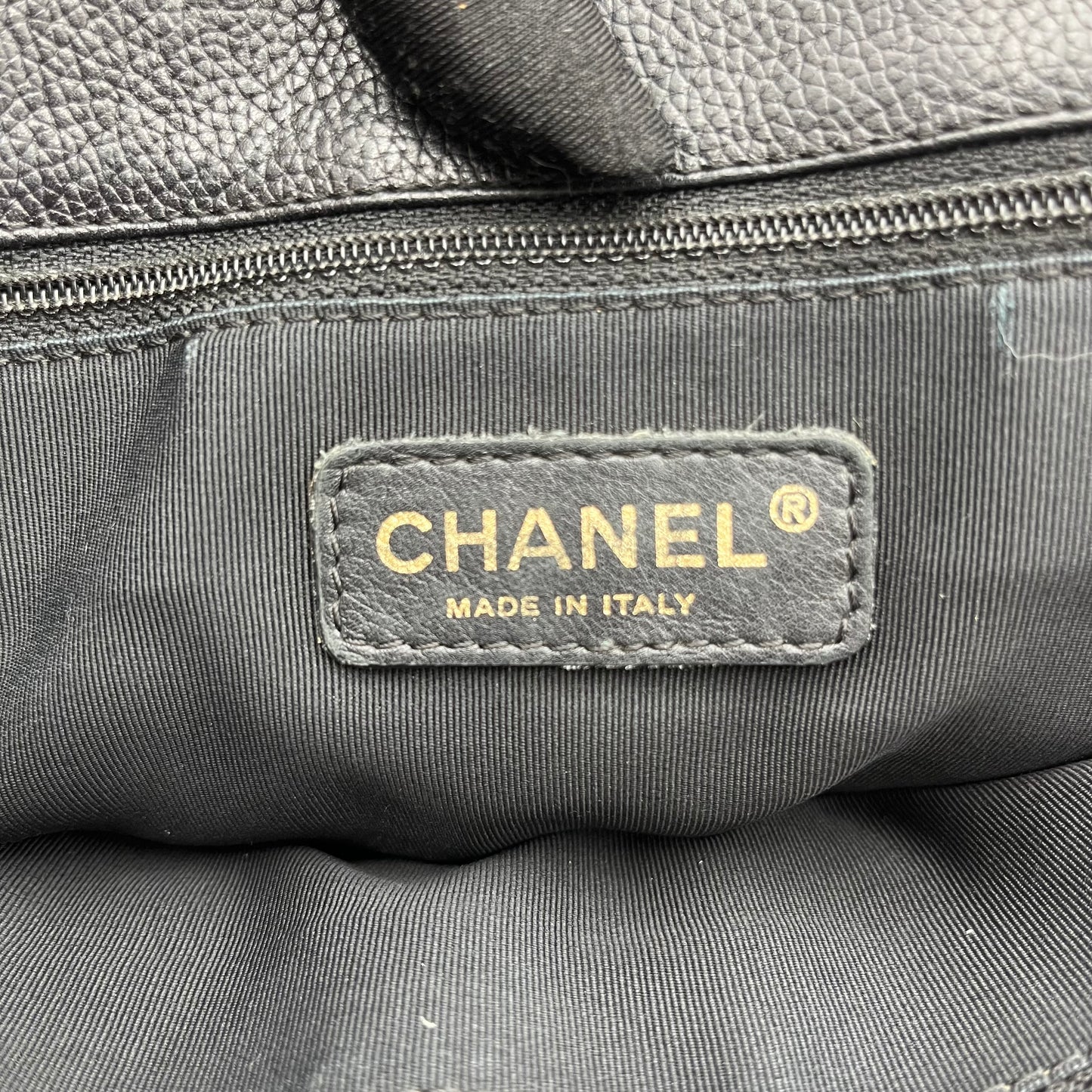 Chanel Black Calfskin Cerf Executive Shopper Tote