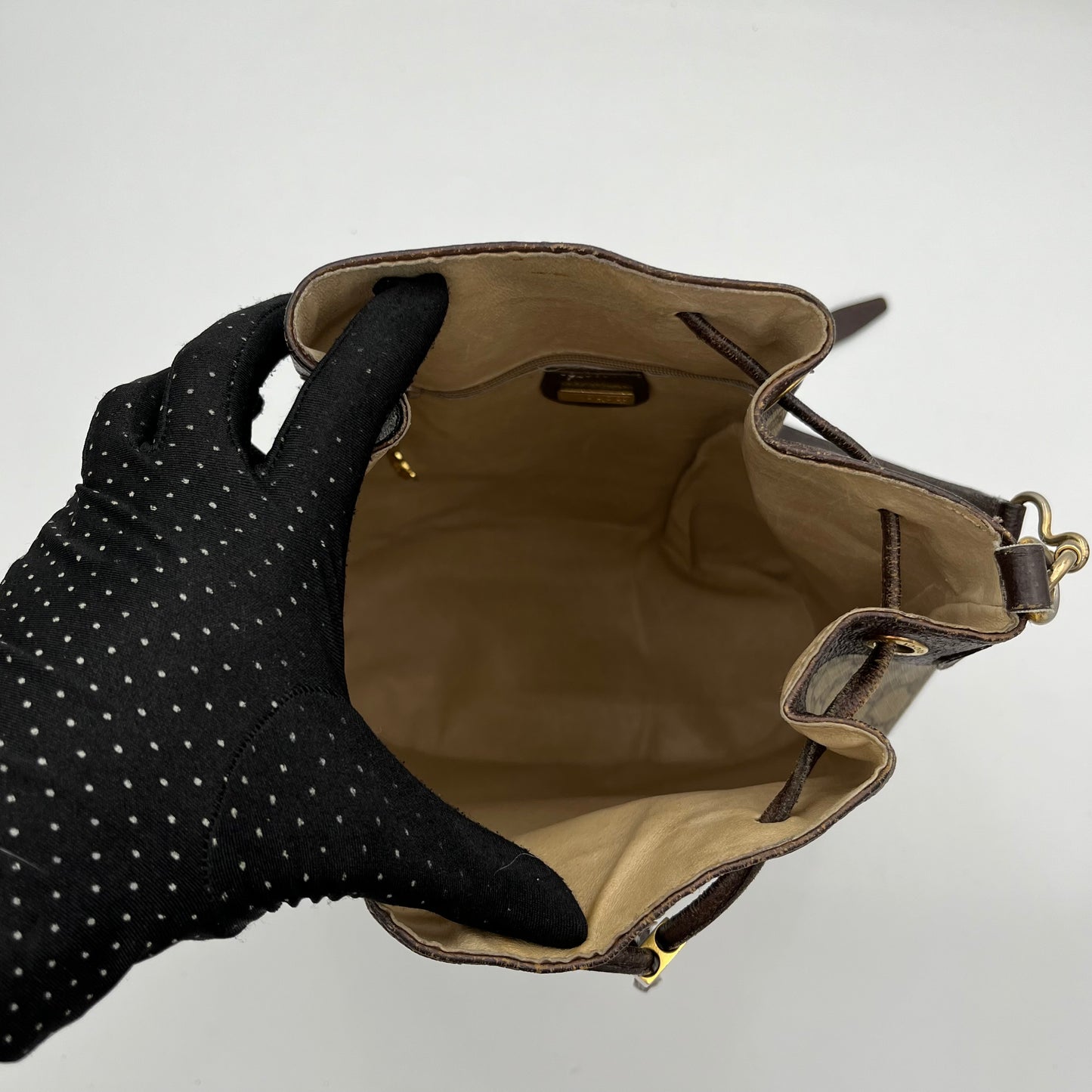Gucci Vintage Monogram Sherryline Bucket Sling Bag