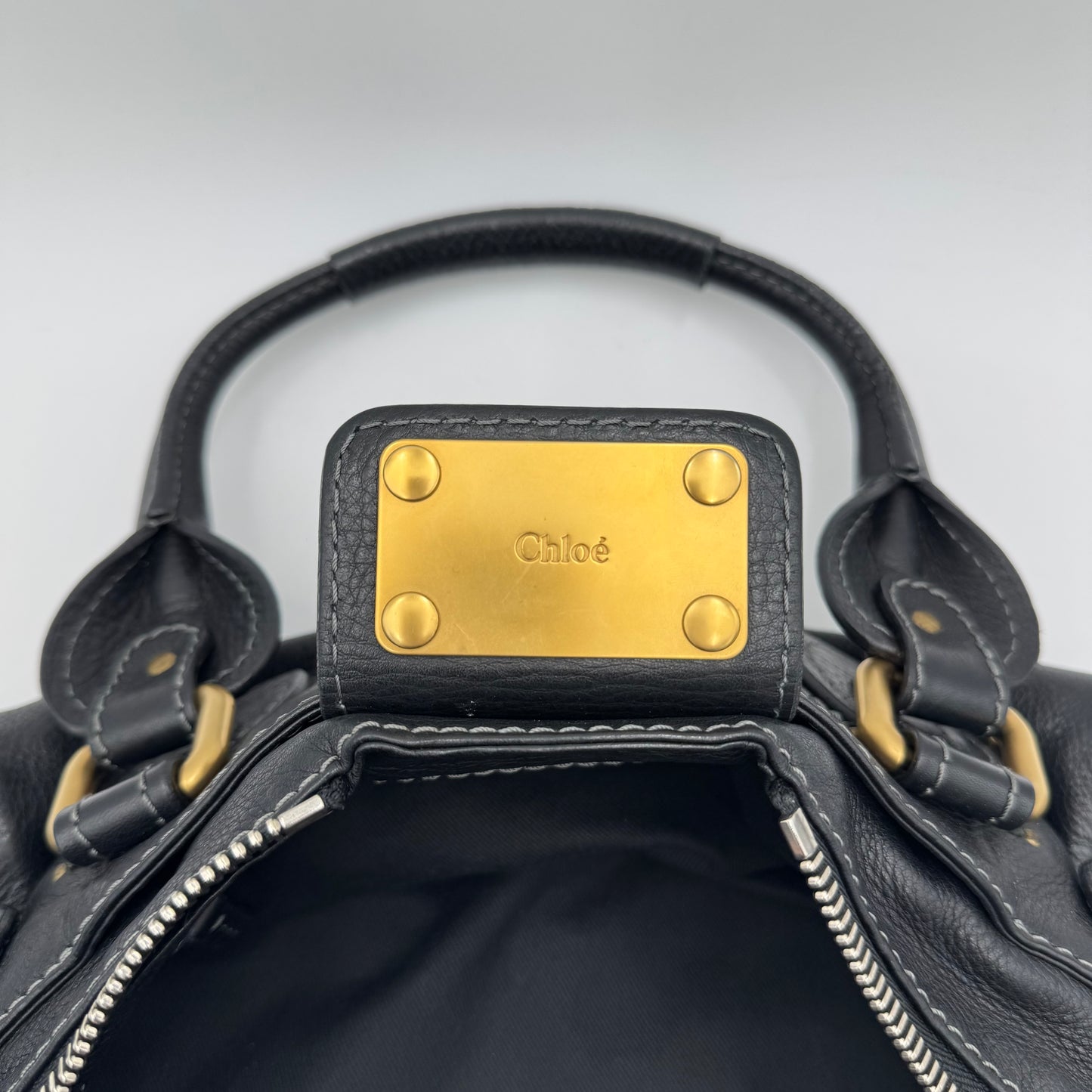 Chloe Black Leather Paddington GHW