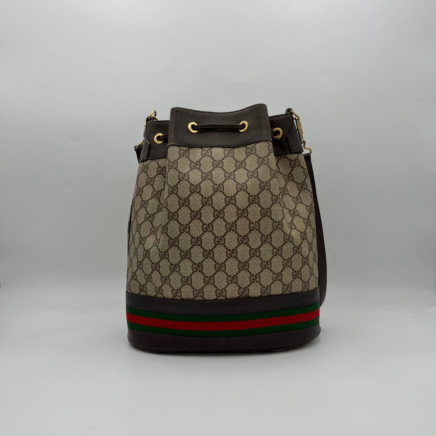 Gucci Vintage Monogram Sherryline Bucket Sling Bag