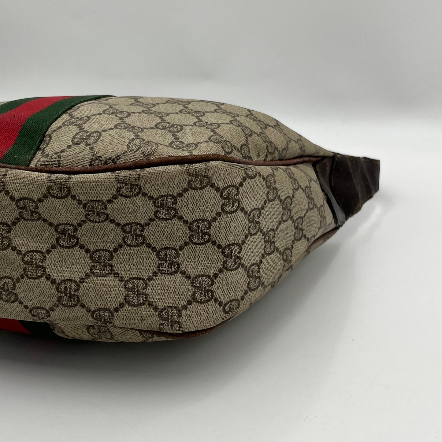 Gucci Vintage Monogram Sherryline Half Moon Shoulder Sling Bag