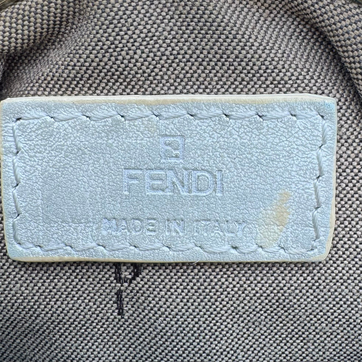 Fendi White Perforated Zucca Leather Chef Kisslock Coin Purse