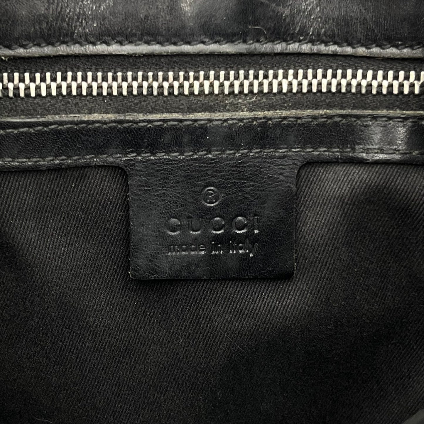 Gucci Black Monogram Canvas Leather Rectangular Shoulder Bag