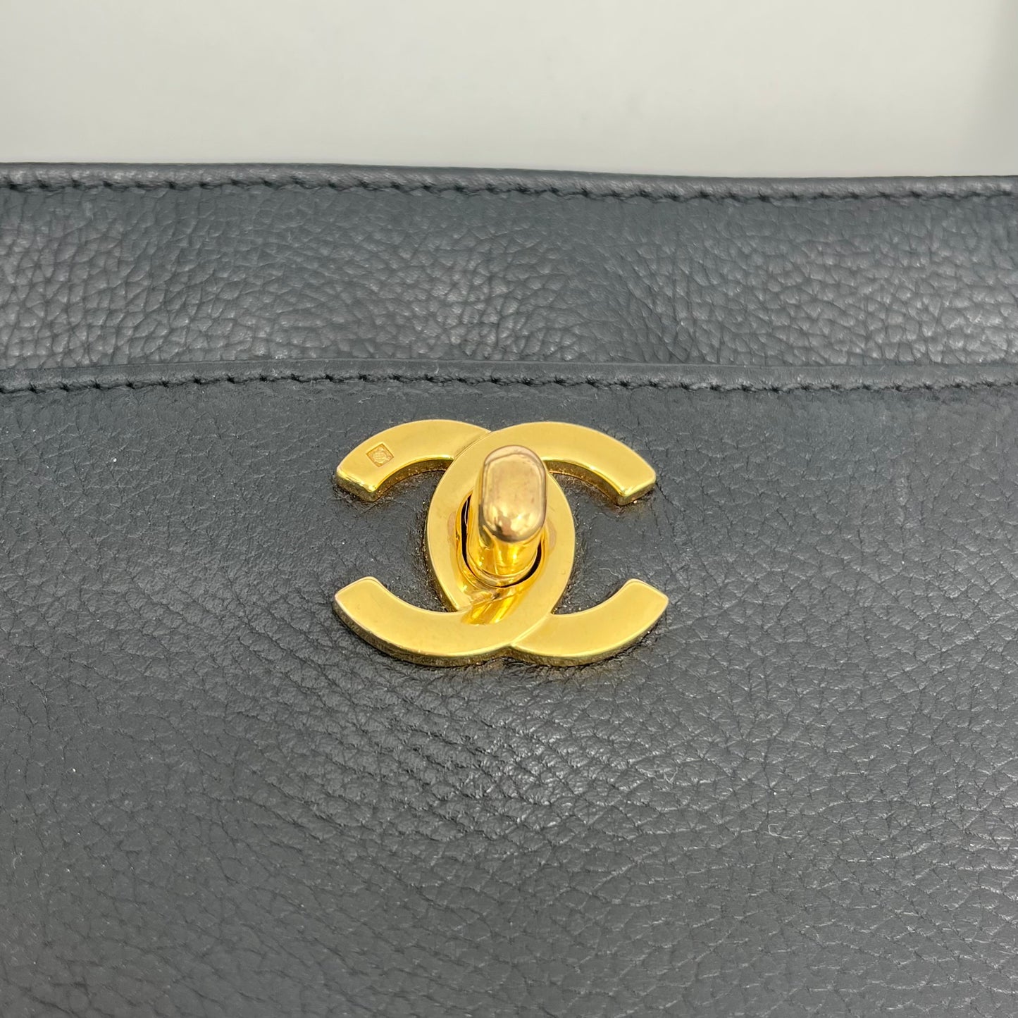 Chanel Black Calfskin Cerf Executive Shopper Tote