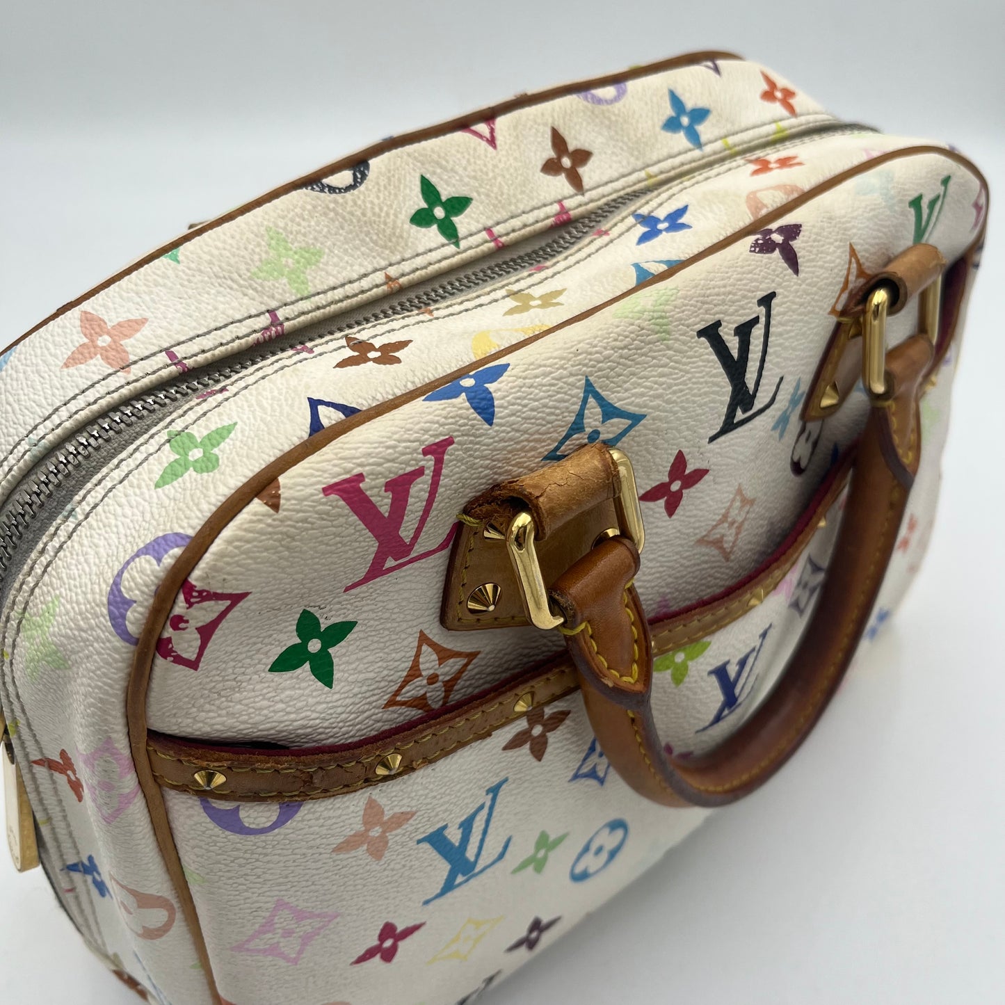 LV White Multicolor Trouville