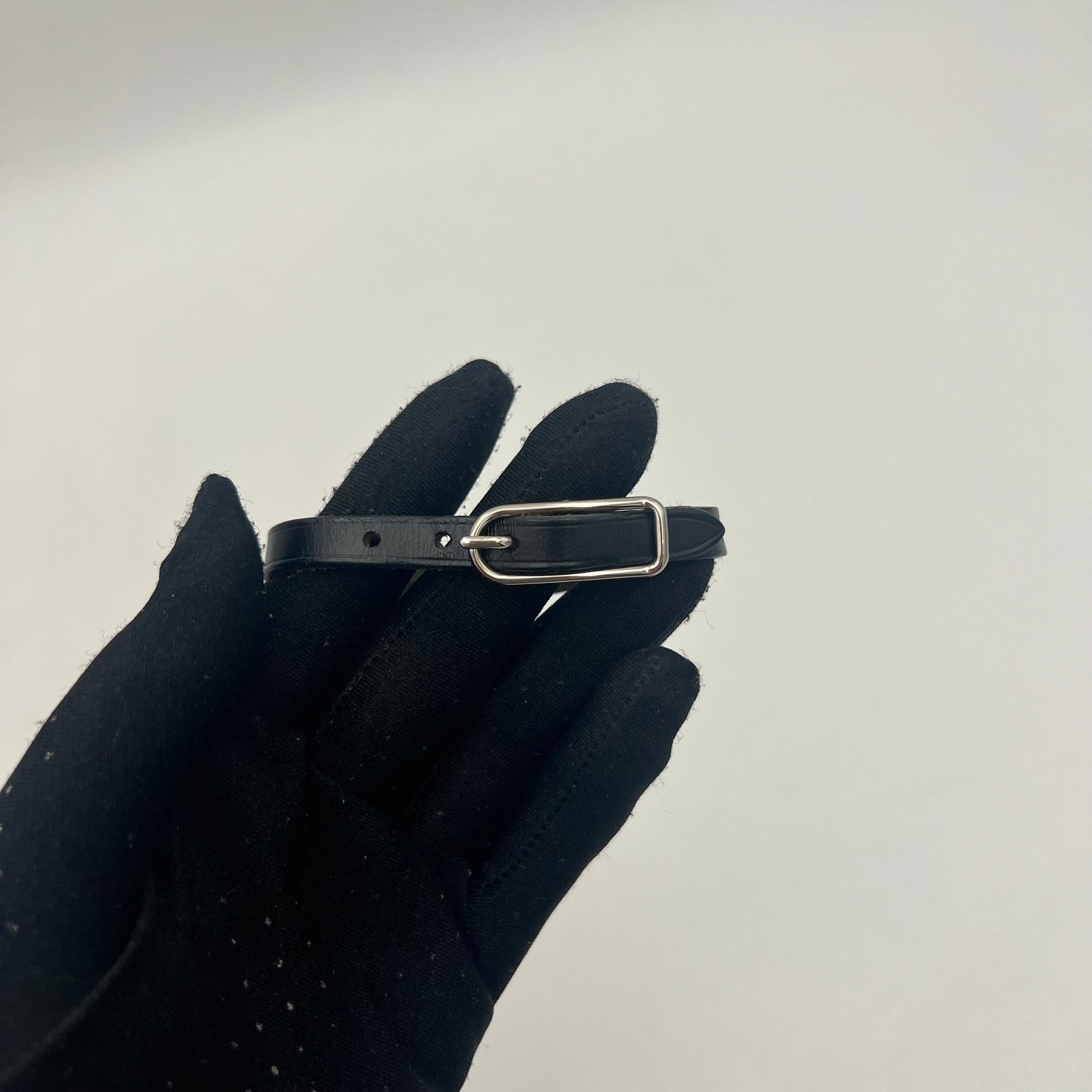Hermes Black Leather Bracelet