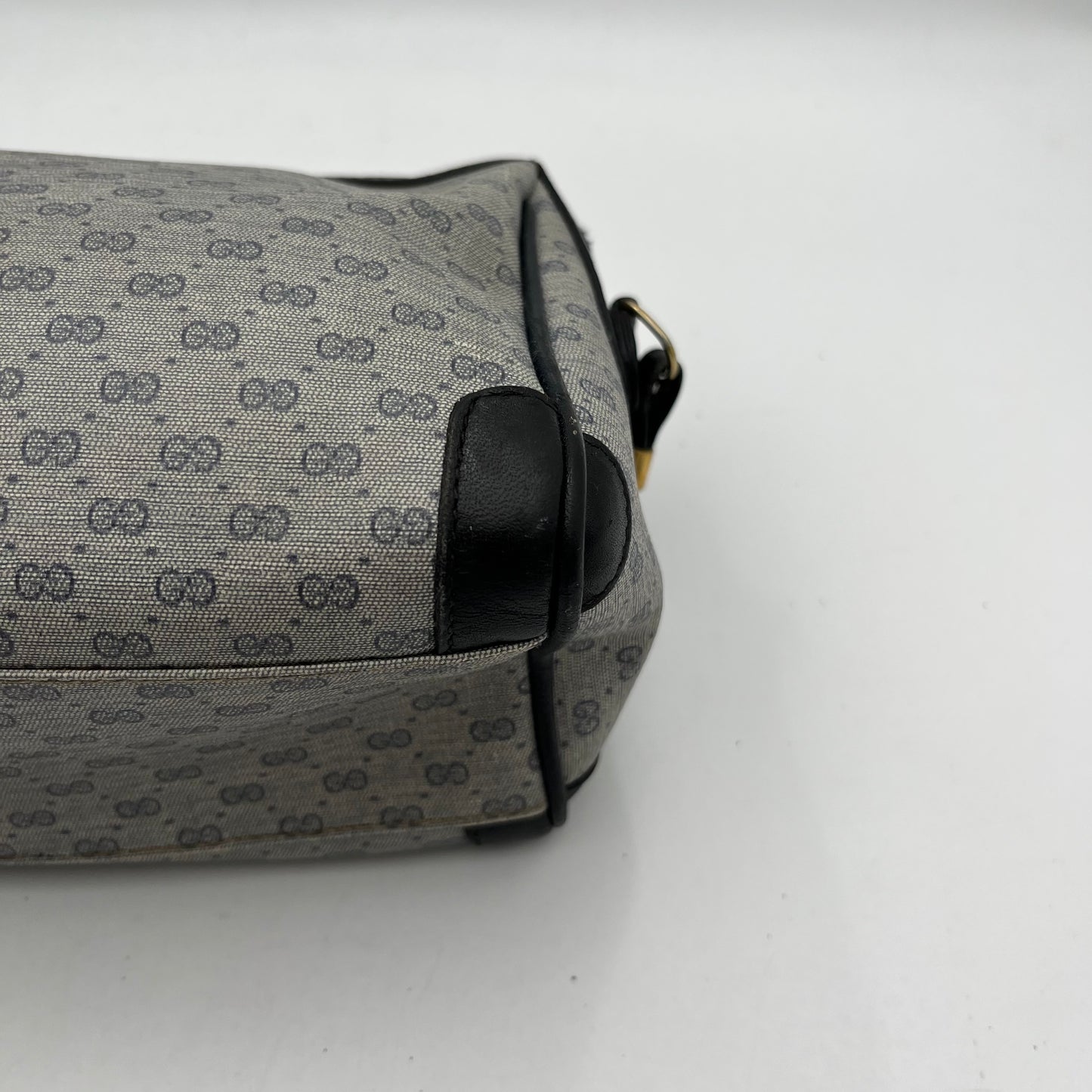 Gucci Vintage Dark Blue Micro GG PVC Crossbody