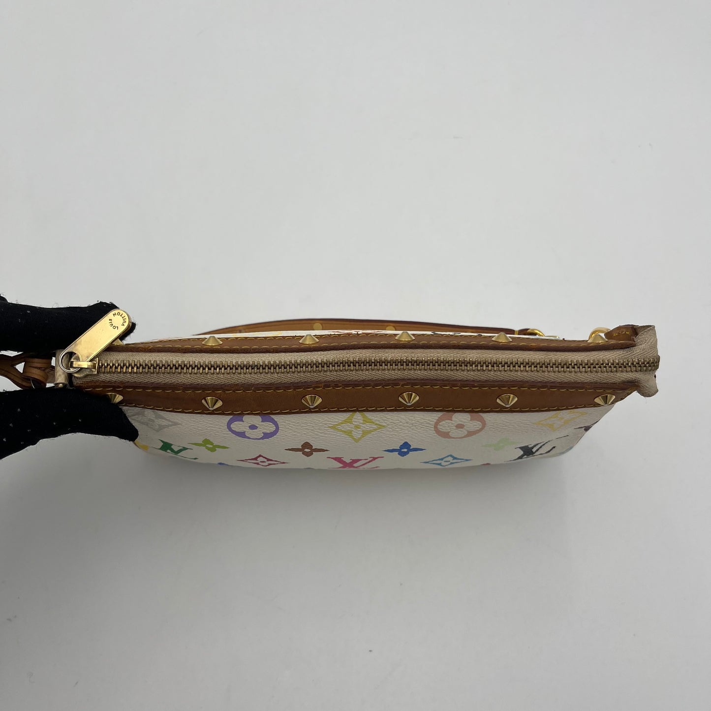 LV Takashi Murakami White Multicolor Pochette