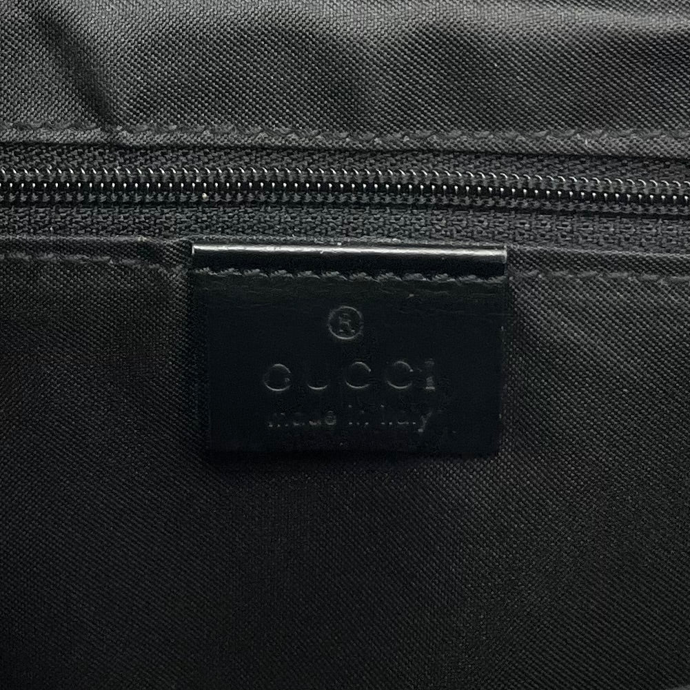 Gucci Black GG Monogram Nylon Bamboo Handbag