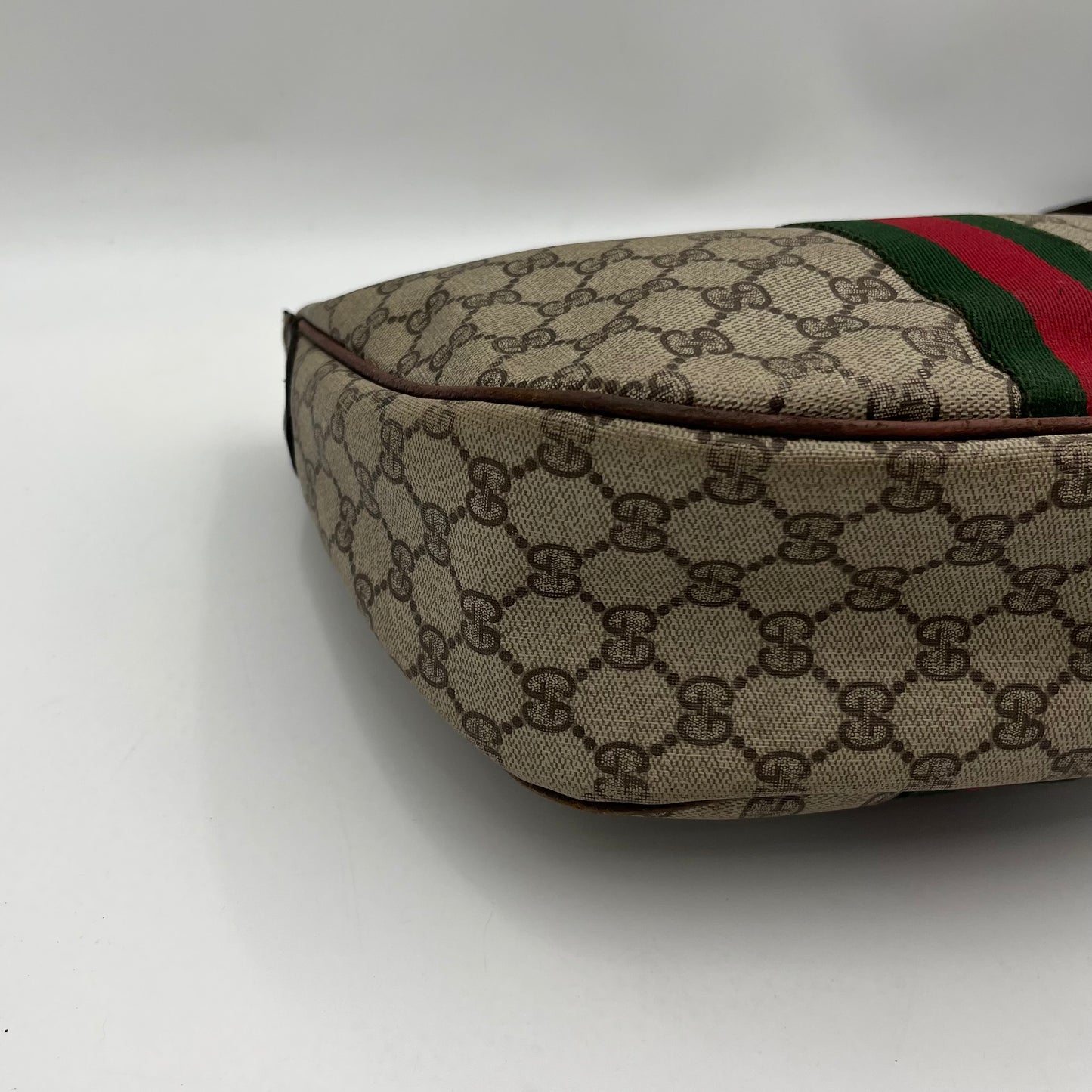 Gucci Vintage Monogram Sherryline Half Moon Shoulder Sling Bag