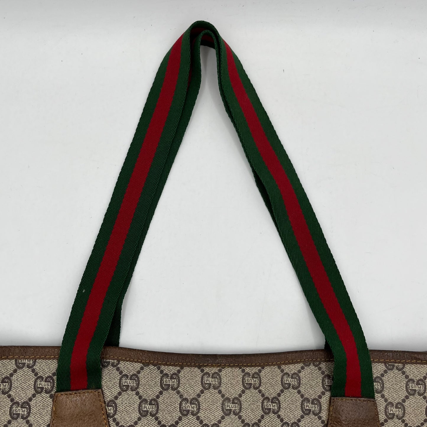 Gucci Plus Monogram PVC Sherryline Vertical Tote