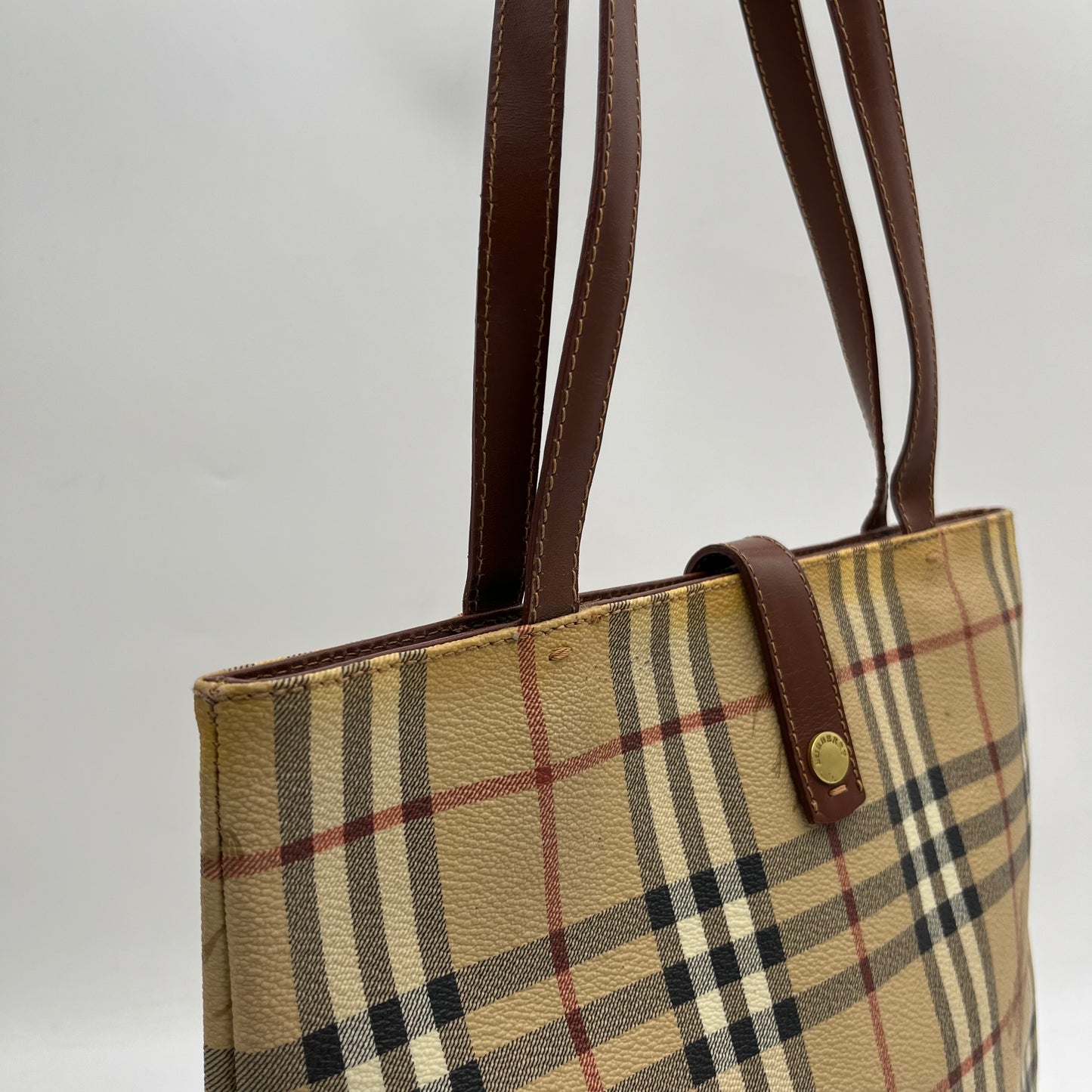 Burberry Haymarket Snap Tote