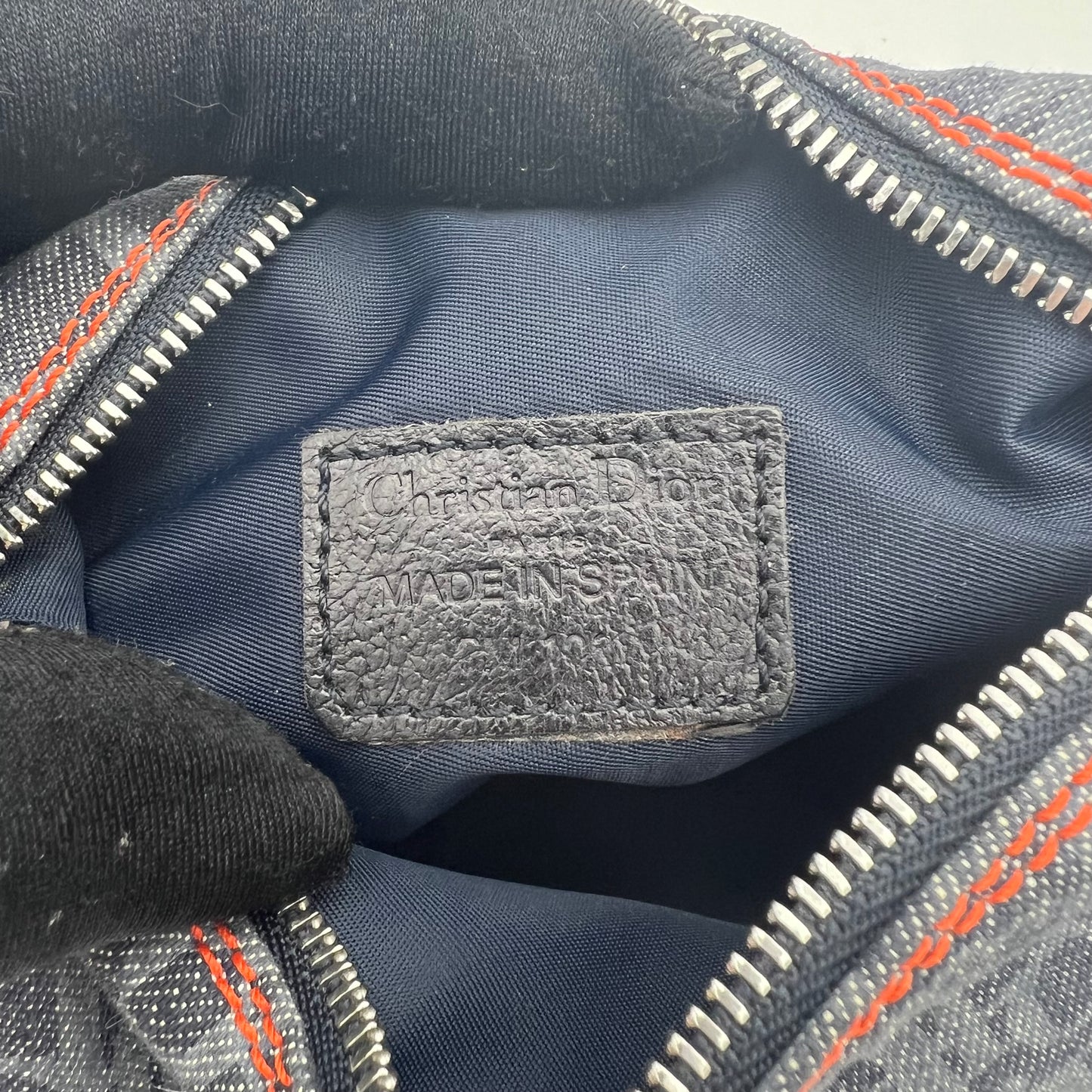 Christian Dior Flight Trotter Denim Mini Pouch