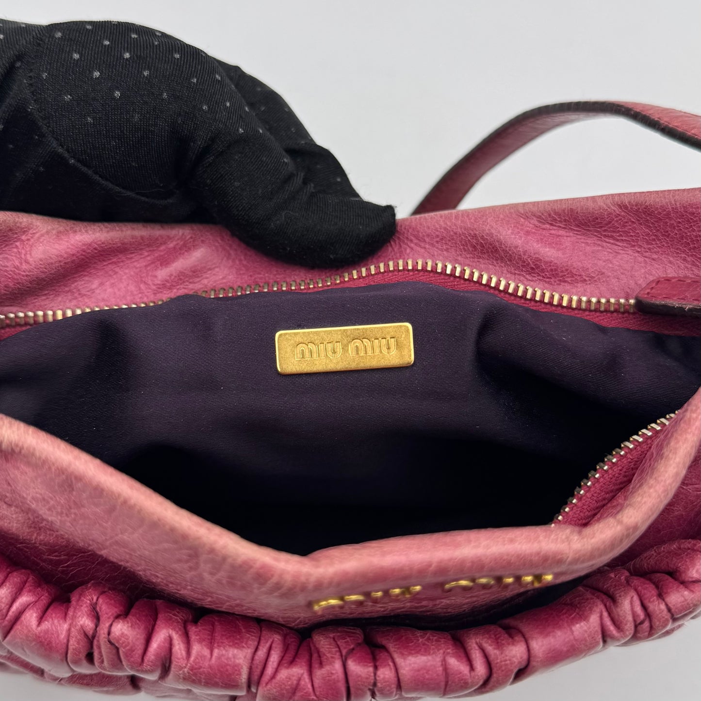 Miu Miu Pink Matelasse Front Pocket Pochette GHW