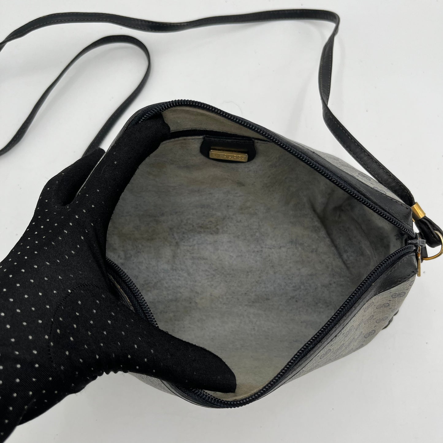 Gucci Vintage Dark Blue Micro GG PVC Crossbody