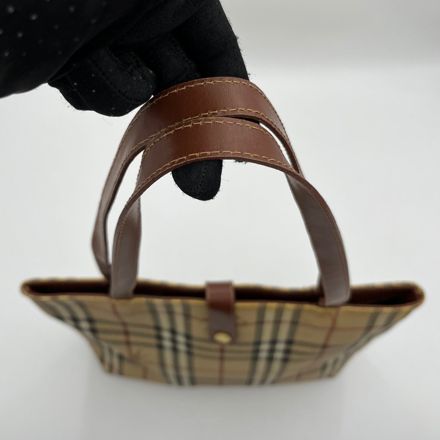 Burberry Haymarket Snap Tote