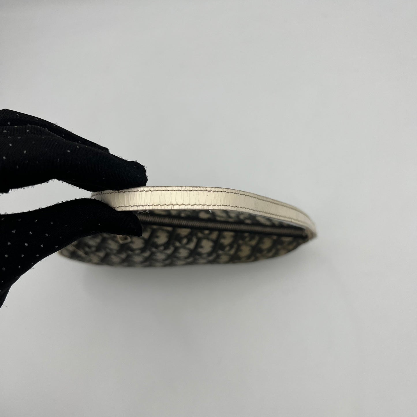 Christian Dior Black Monogram PVC Mini Saddle Pochette