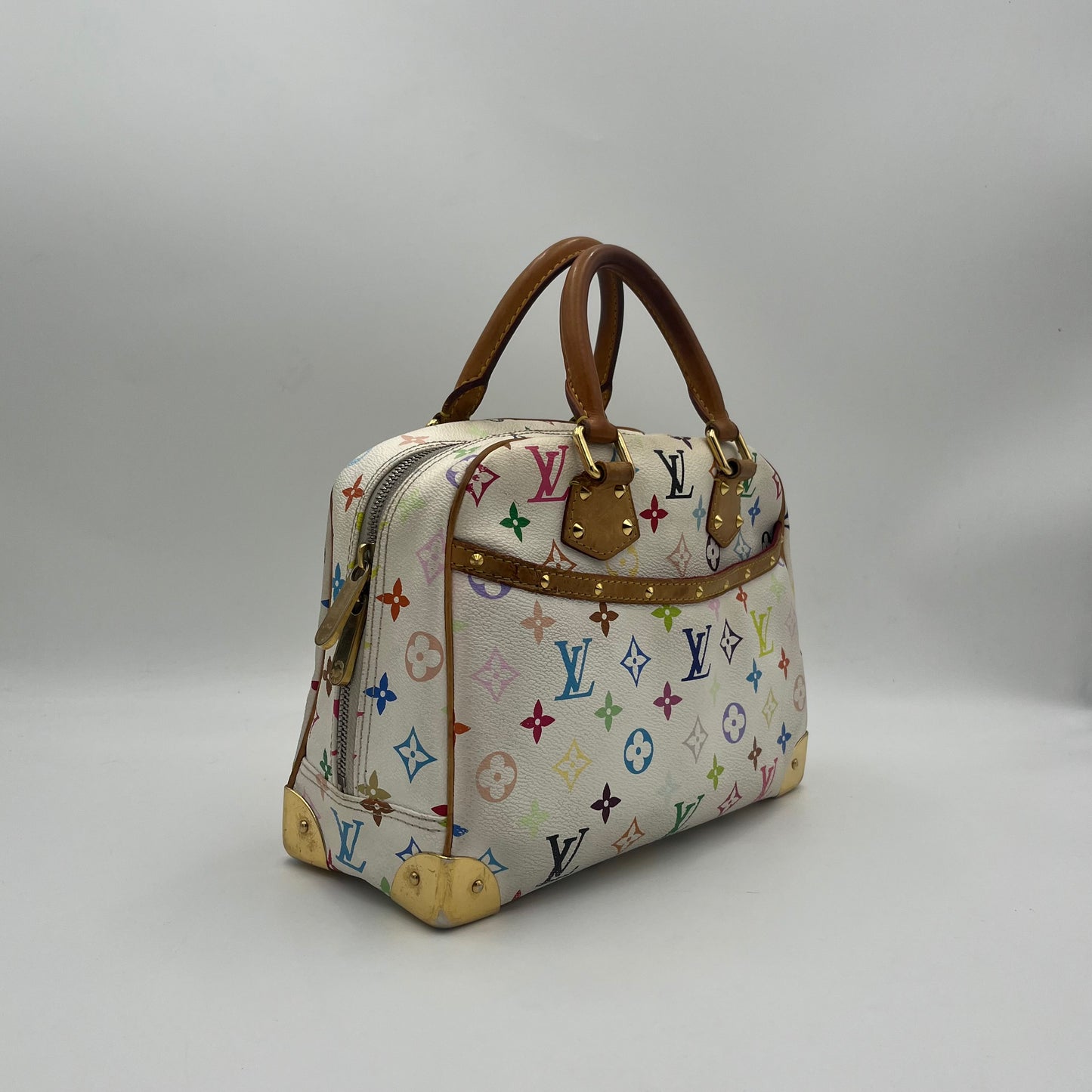 LV White Multicolor Trouville