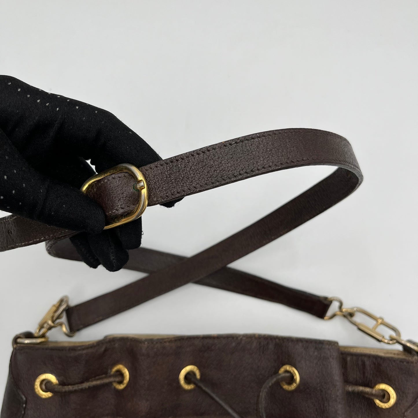 Gucci Vintage Monogram Sherryline Bucket Sling Bag