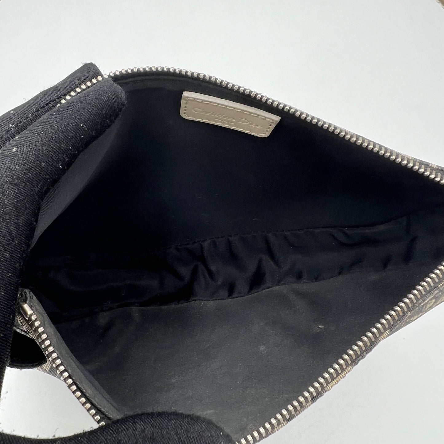 Christian Dior Black Monogram PVC Mini Saddle Pochette