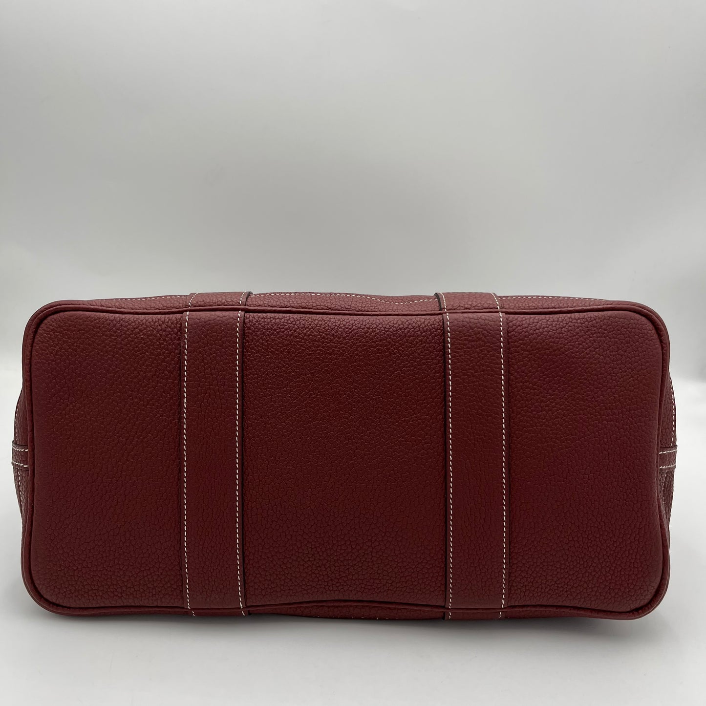 Hermes Burgundy Negonda Leather Garden Party Tote 36