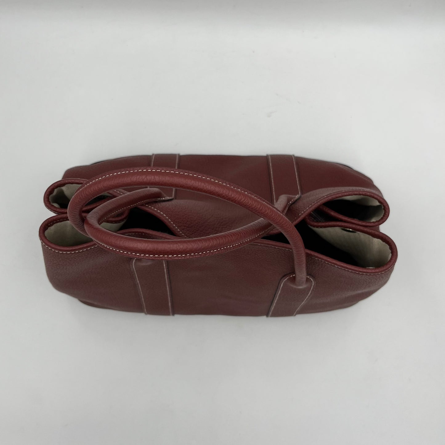 Hermes Burgundy Negonda Leather Garden Party Tote 36
