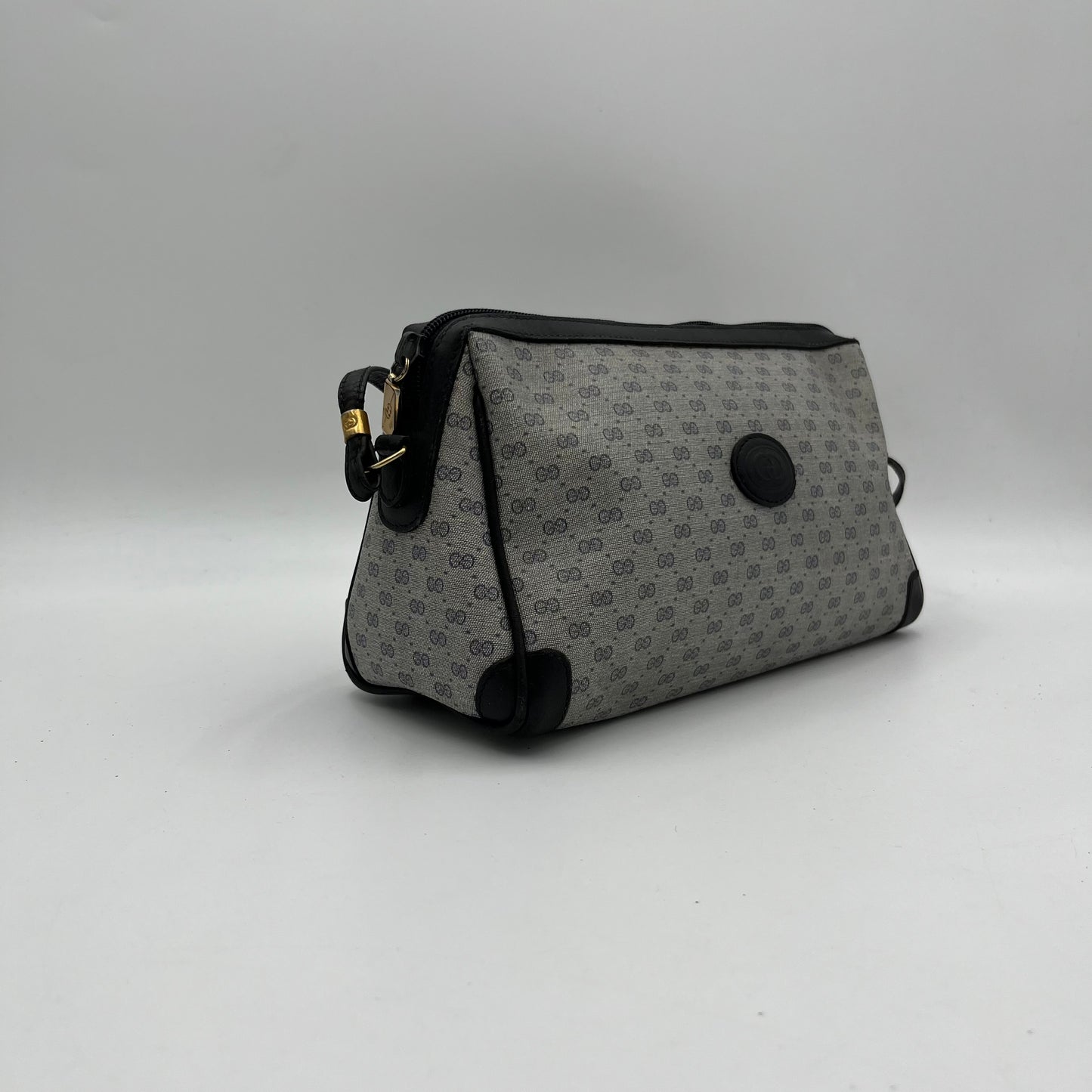 Gucci Vintage Dark Blue Micro GG PVC Crossbody