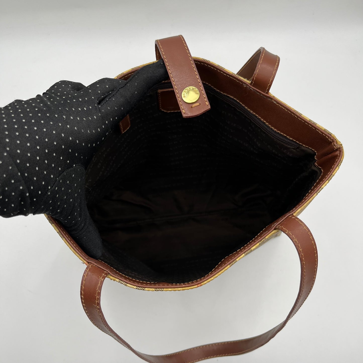 Burberry Haymarket Snap Tote