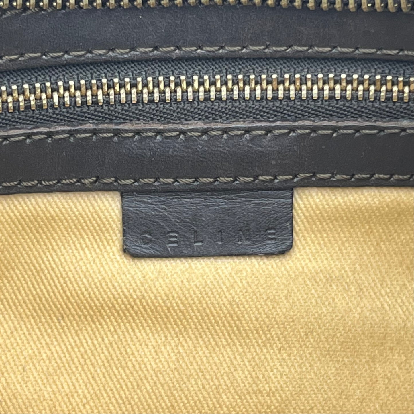 Celine Paris Brown C Triomphe Canvas Hobo Bag