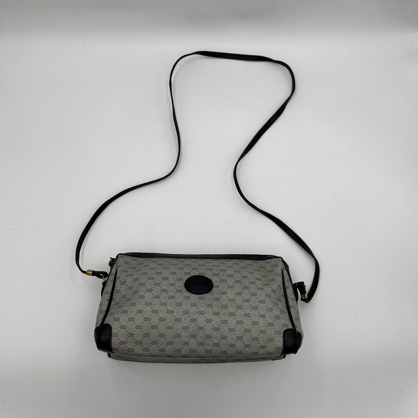 Gucci Vintage Dark Blue Micro GG PVC Crossbody