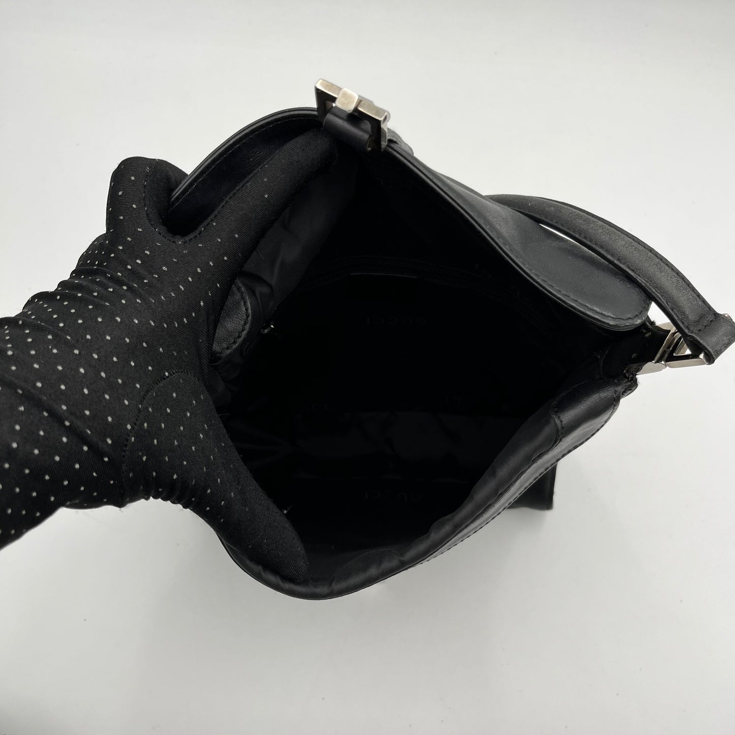 Gucci Black Leather Jackie Shoulder Bag