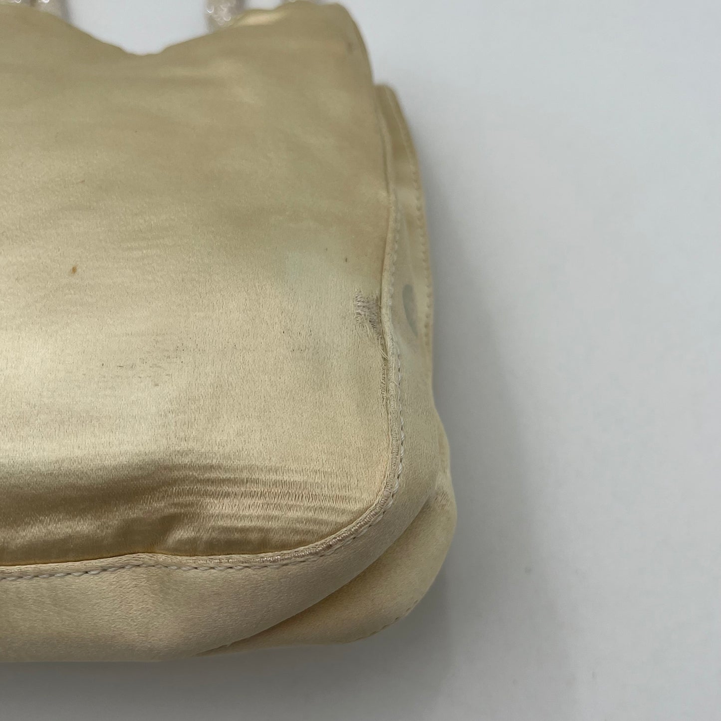 Gucci Beige Silk Beaded Mini Handbag