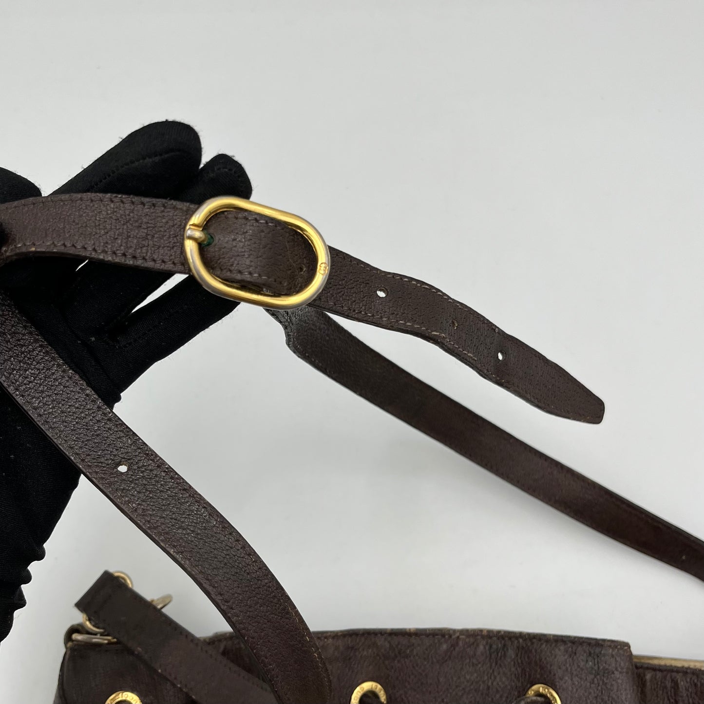 Gucci Vintage Monogram Sherryline Bucket Sling Bag