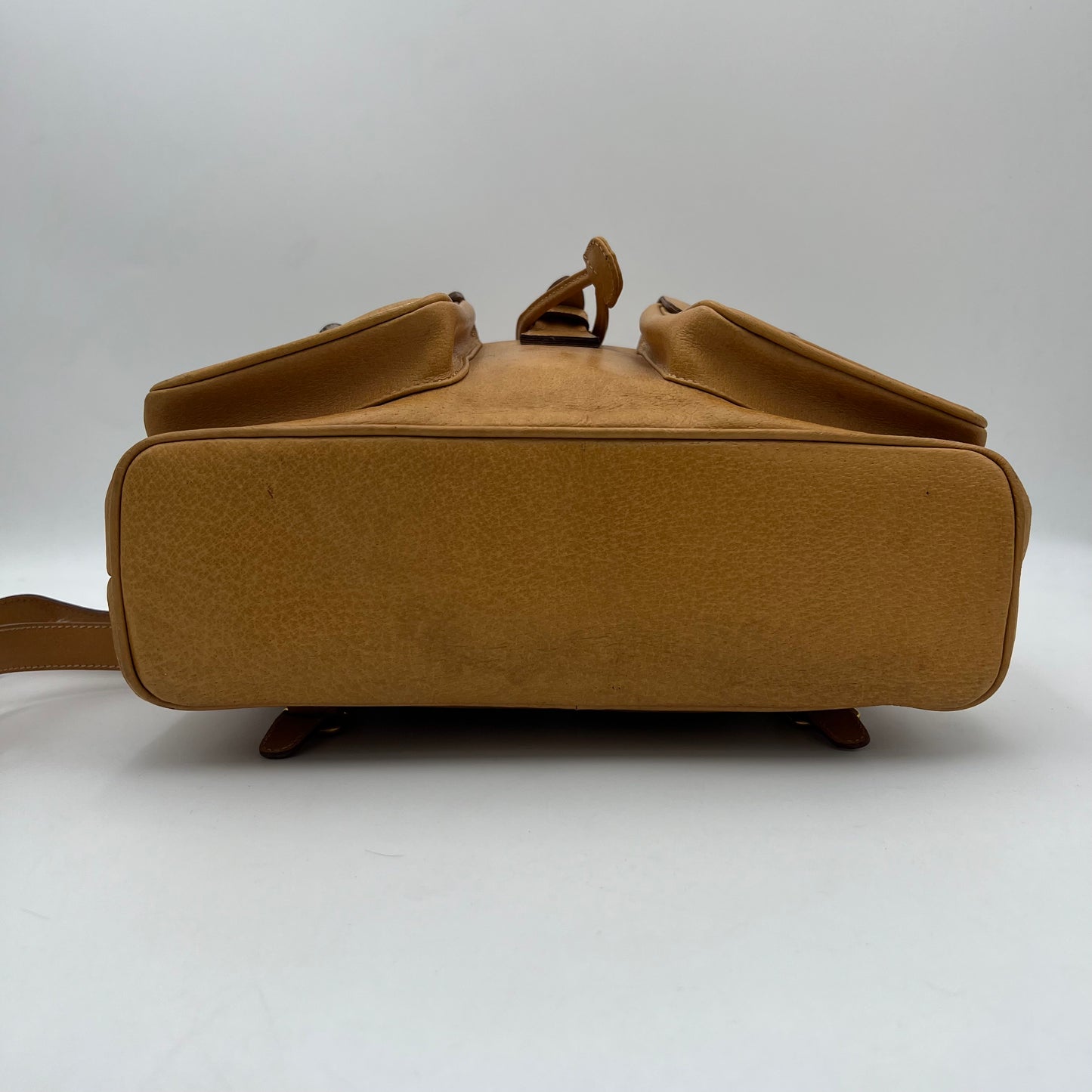 Gucci Yellow Leather Bamboo Backpack