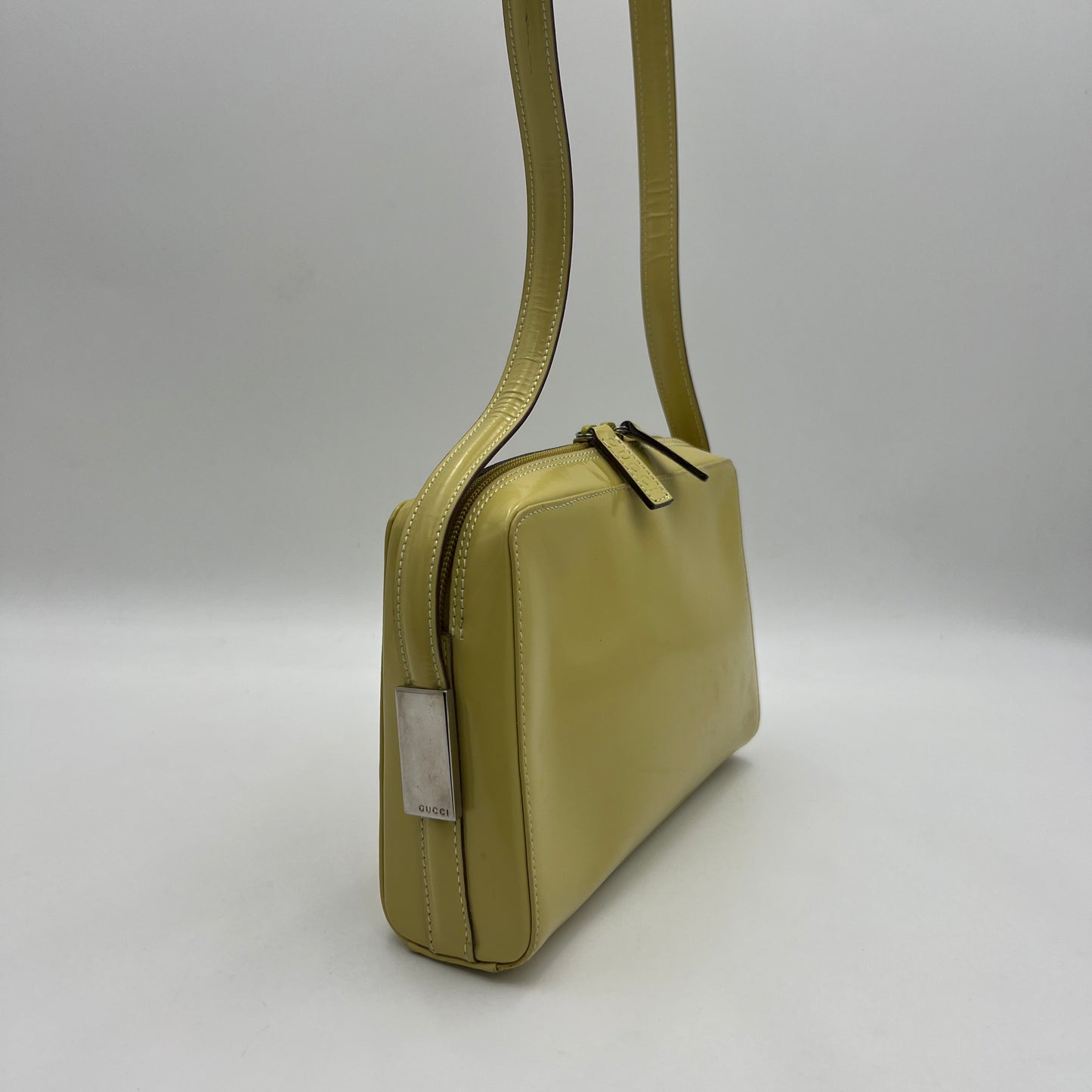 Gucci Yellow Patent Shoulder Bag