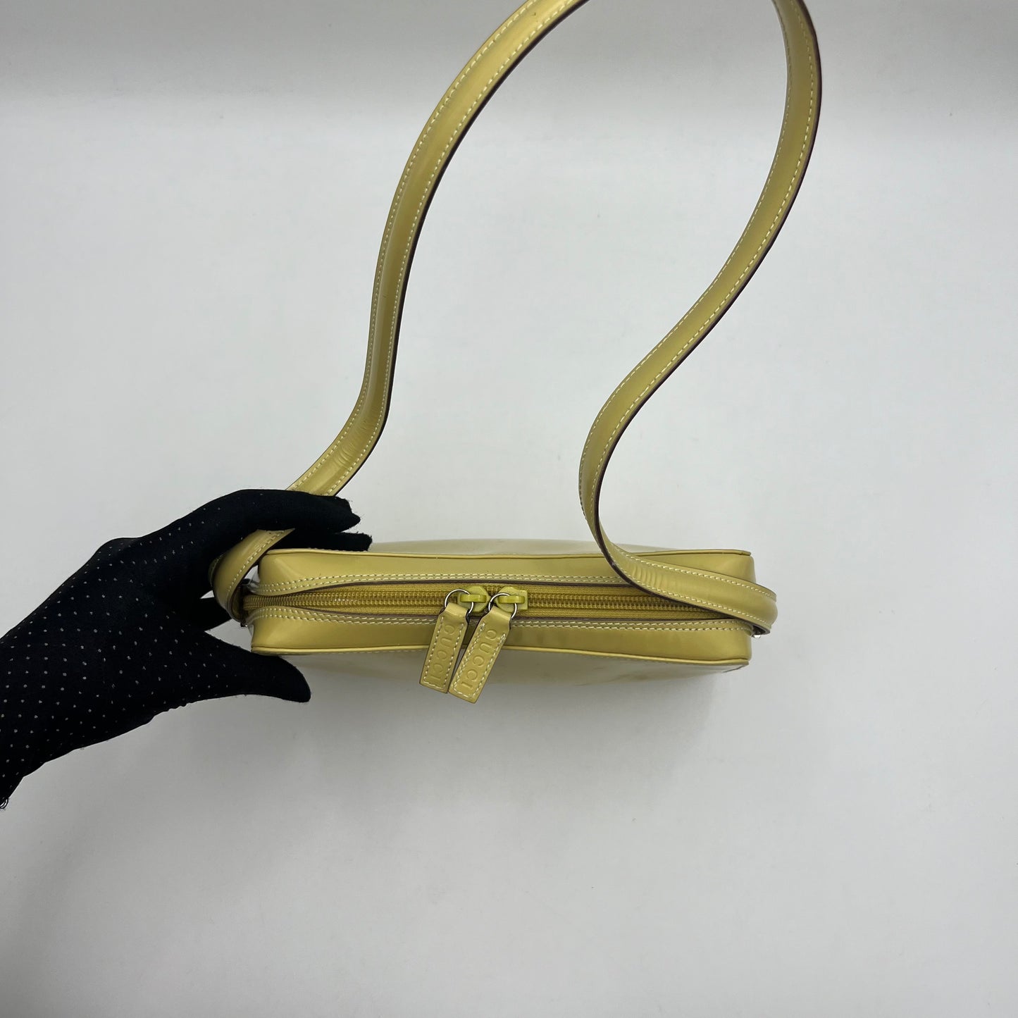 Gucci Yellow Patent Shoulder Bag