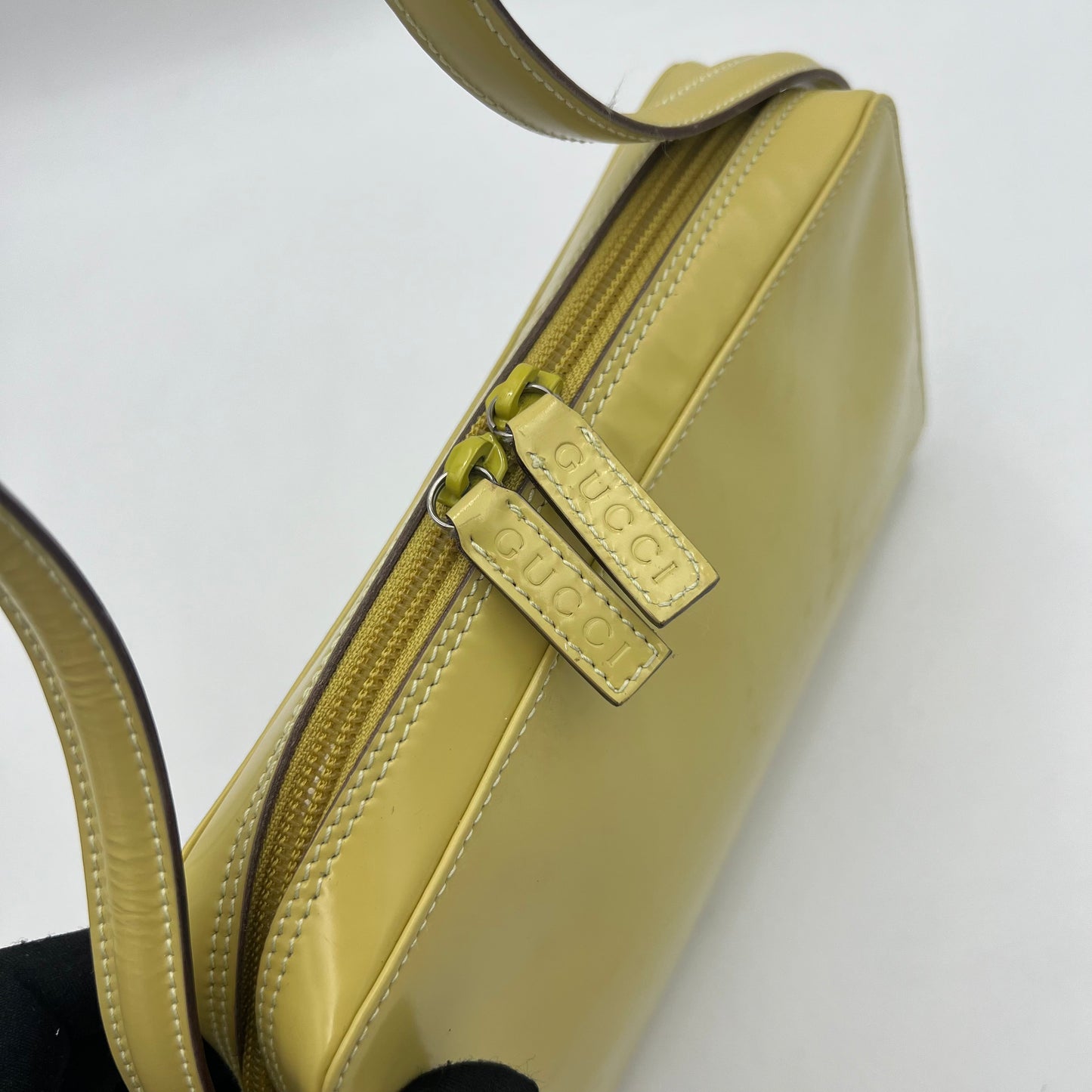 Gucci Yellow Patent Shoulder Bag