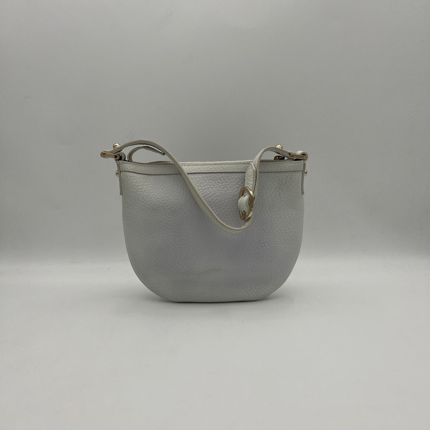 Gucci White Leather Web Blondie Hobo Shoulder Bag