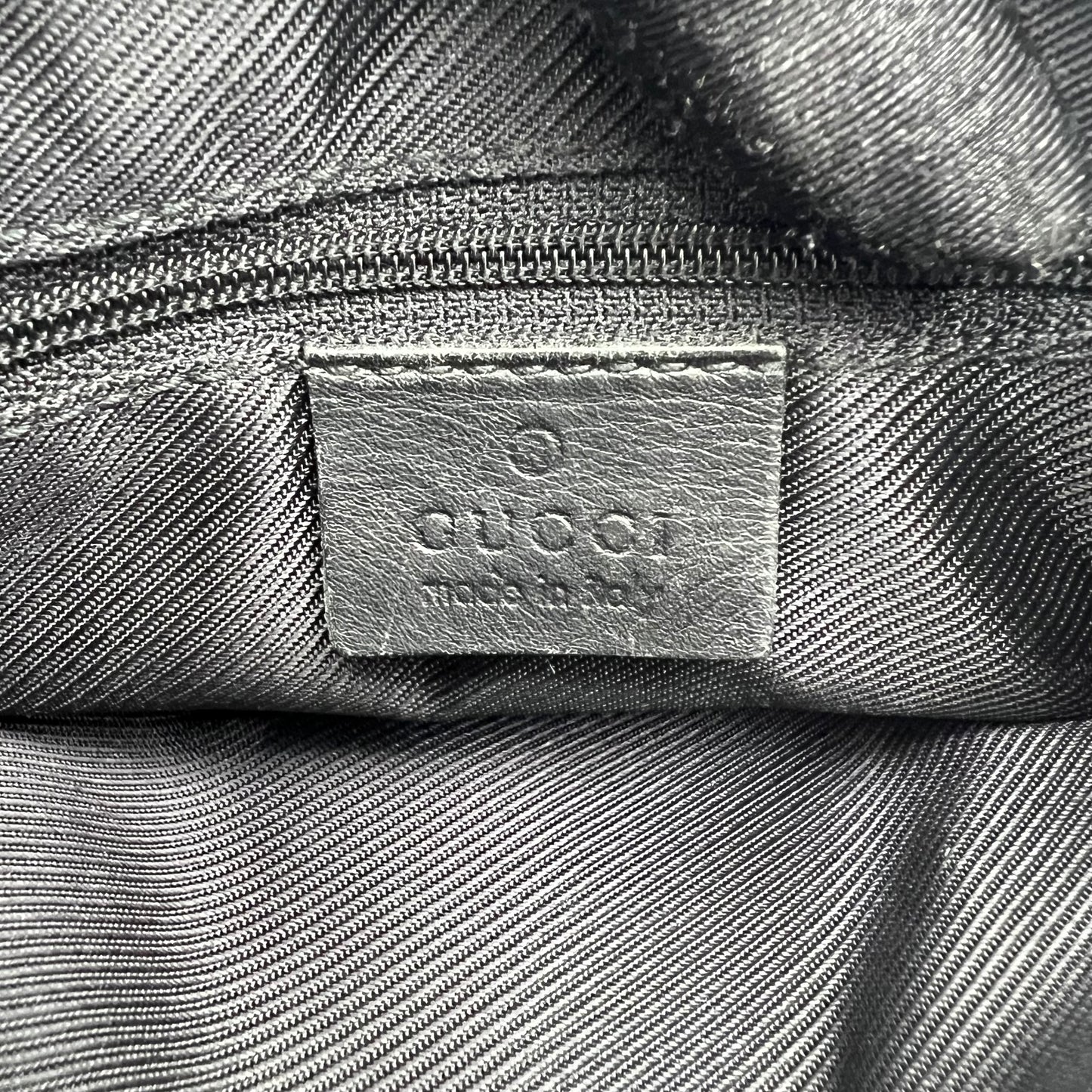 Gucci Black Monogram Canvas x Leather Small Handbag