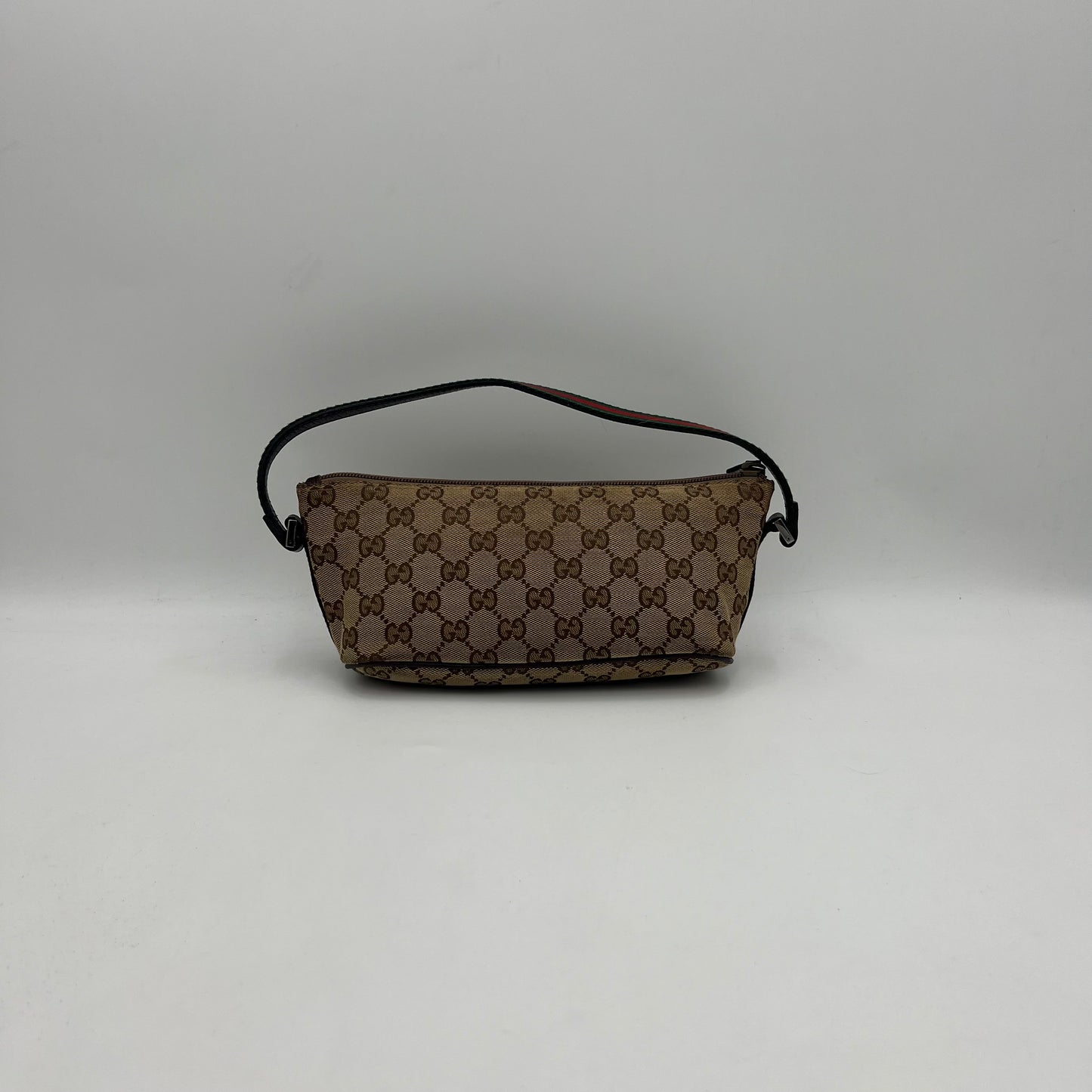 Gucci Brown Monogram Canvas Sherryline Boat Pochette