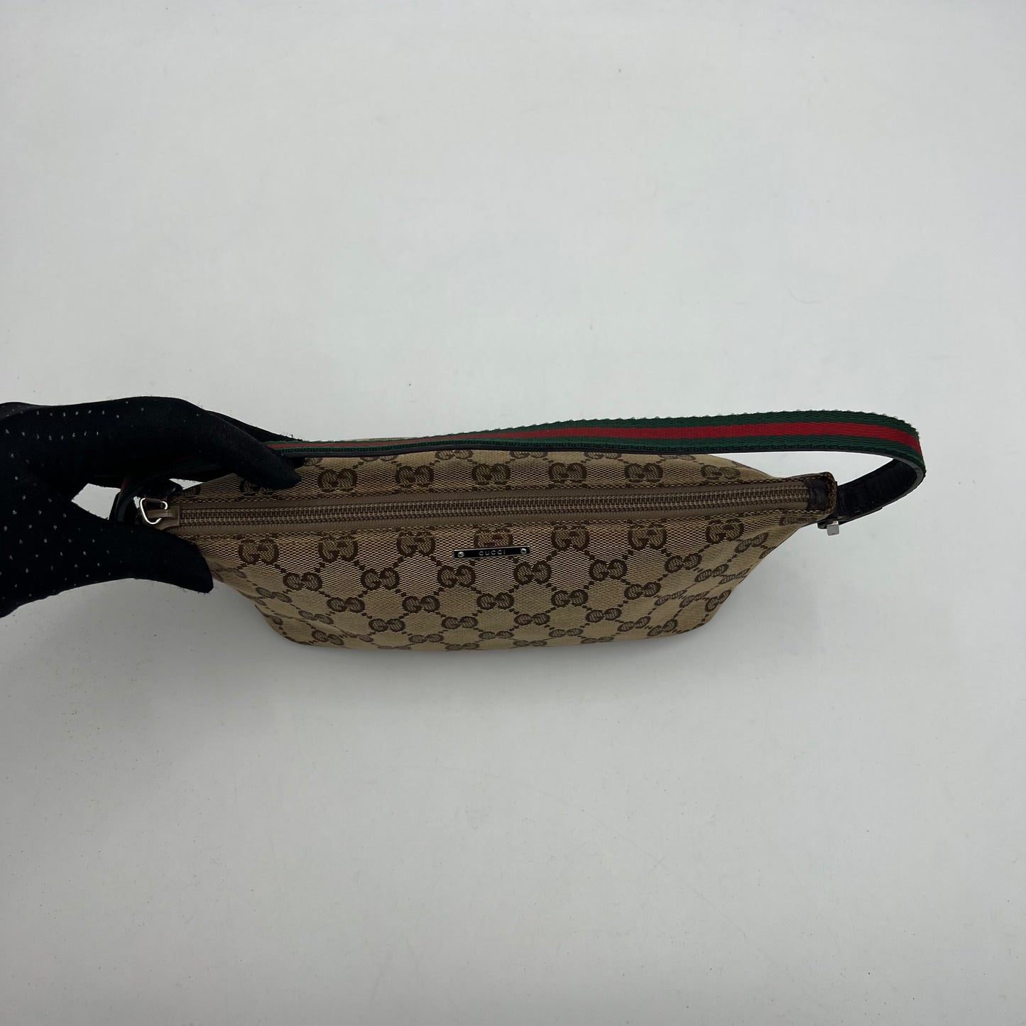 Gucci Brown Monogram Canvas Sherryline Boat Pochette