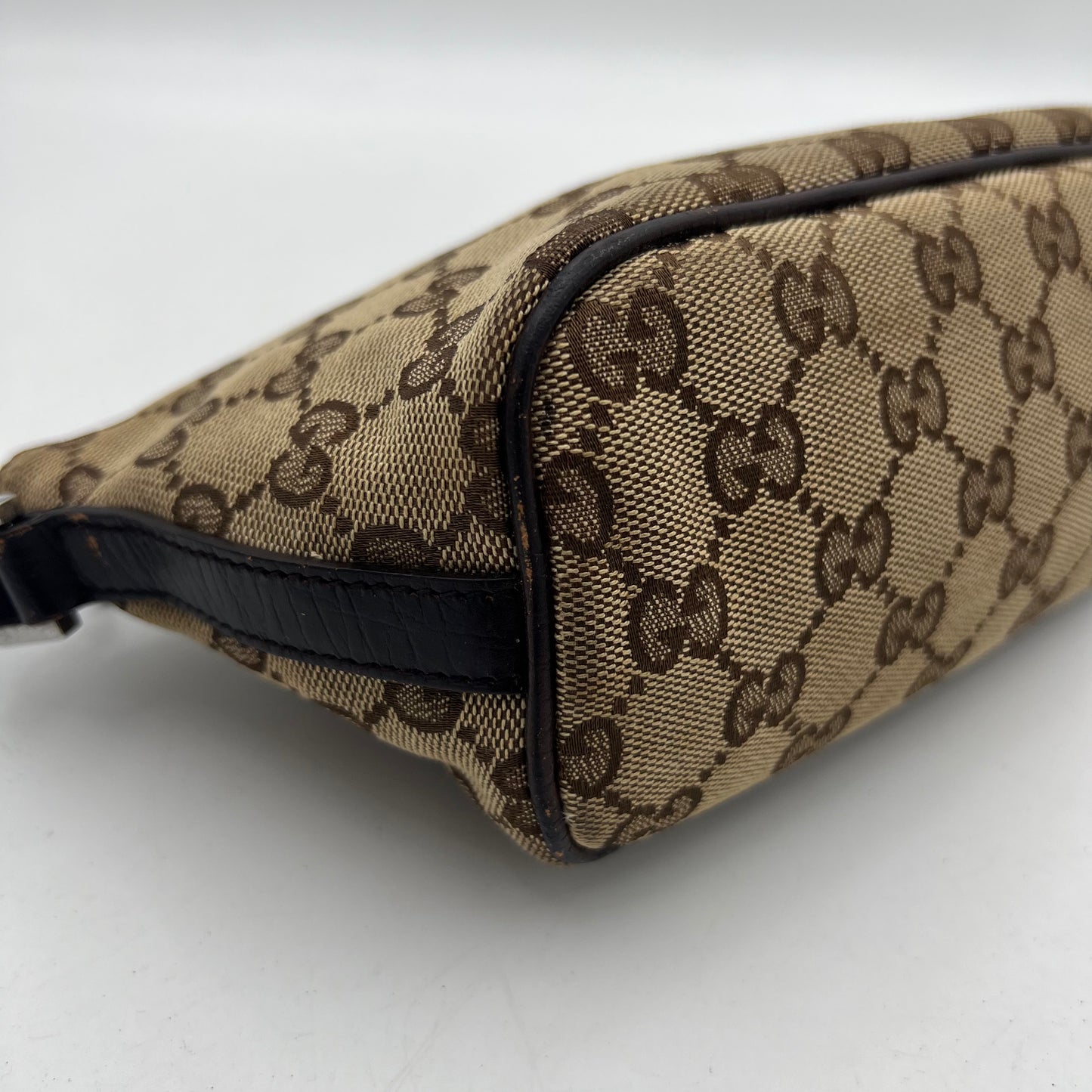 Gucci Brown Monogram Canvas Sherryline Boat Pochette