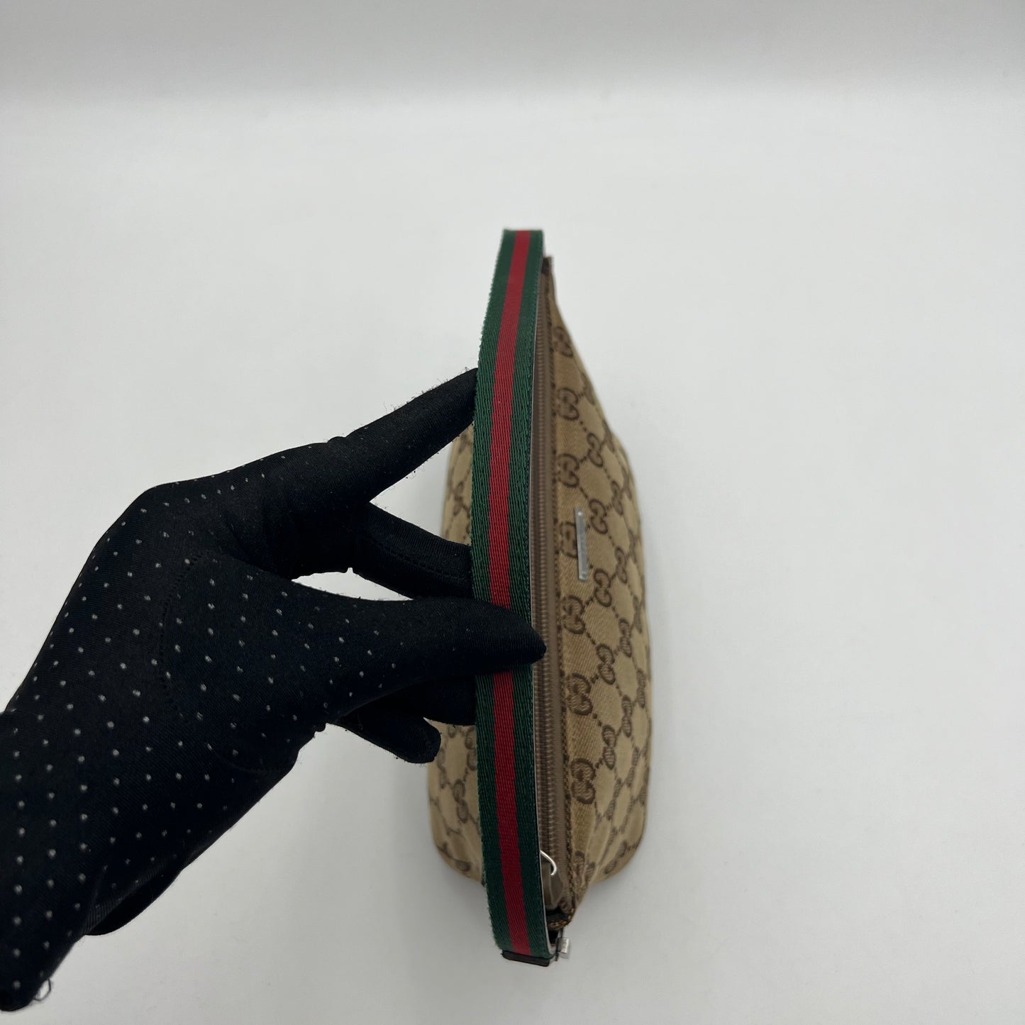 Gucci Brown Monogram Canvas Sherryline Boat Pochette
