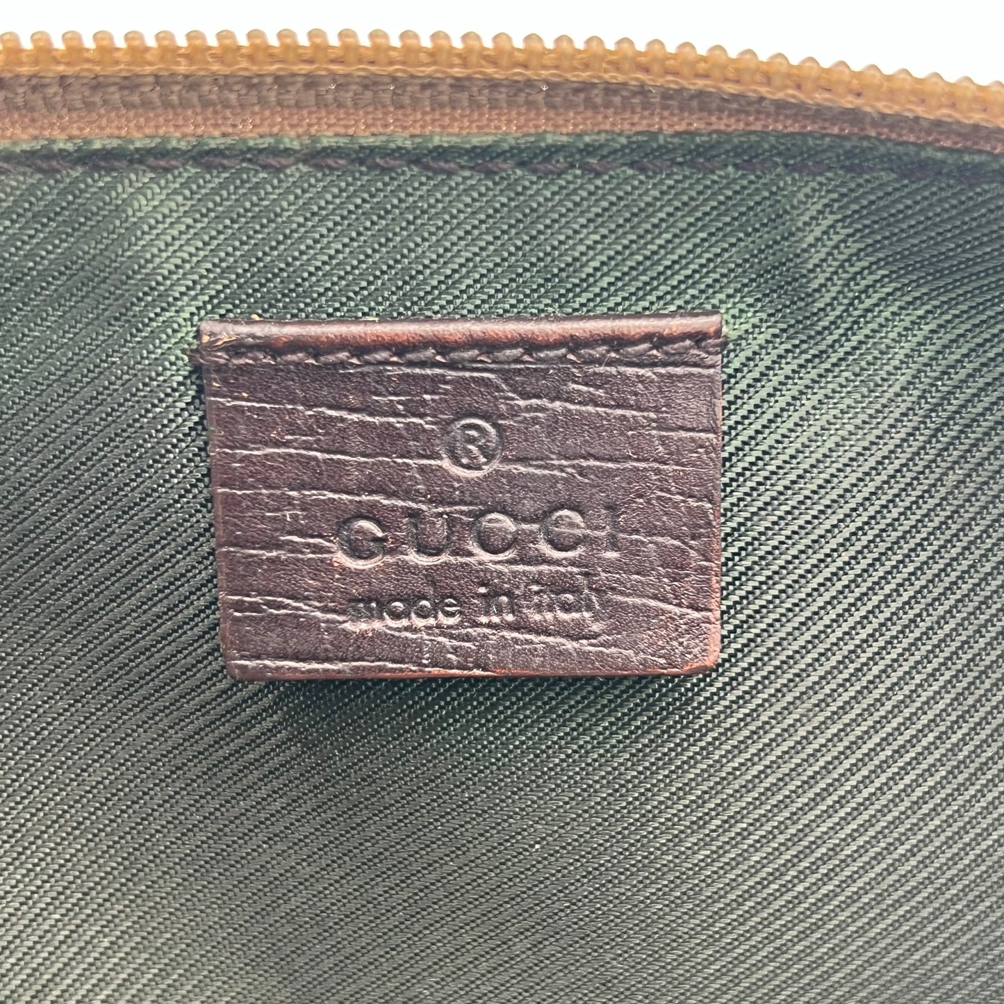 Gucci Brown Monogram Canvas Sherryline Boat Pochette