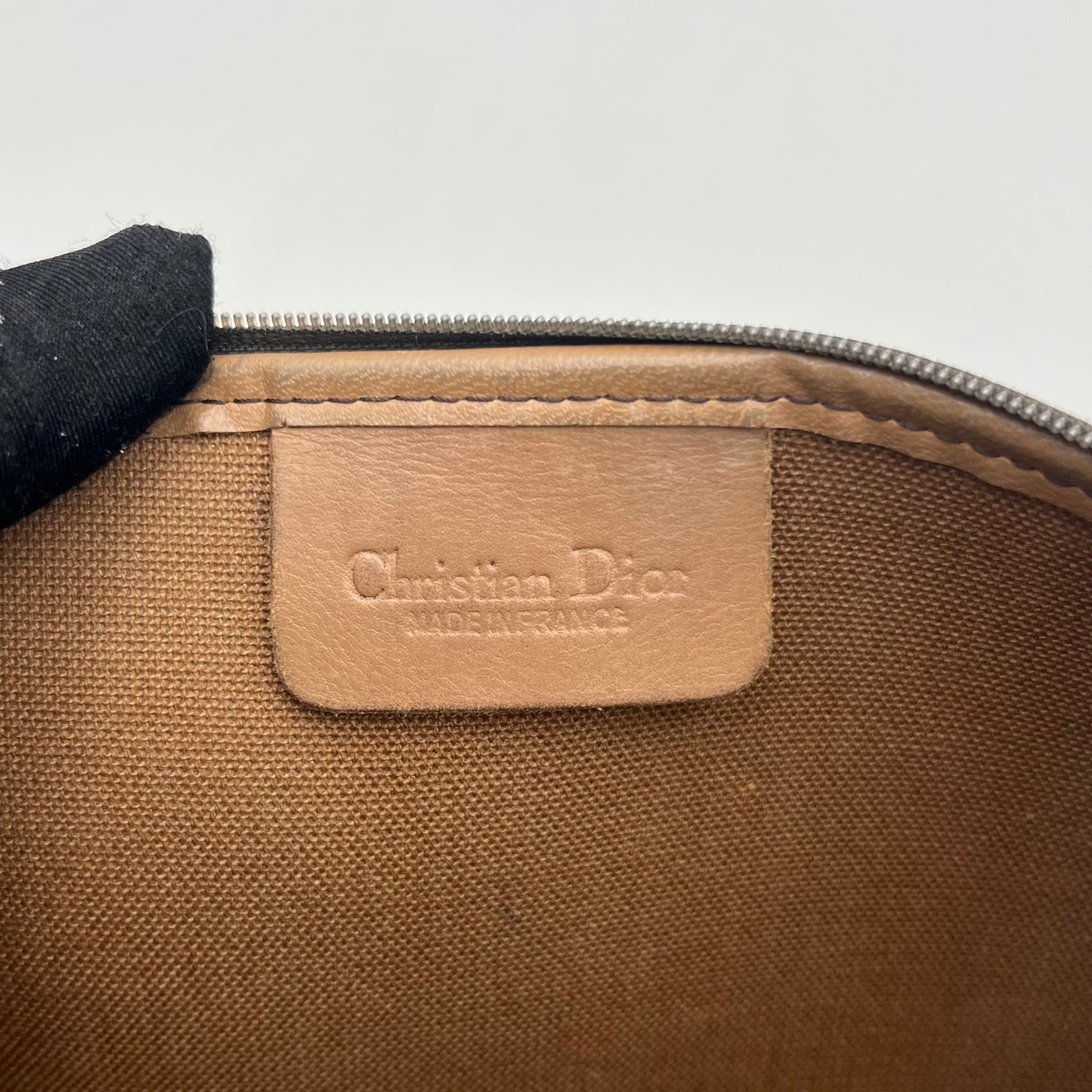 Christian Dior Dark Honeycomb Pouch Clutch