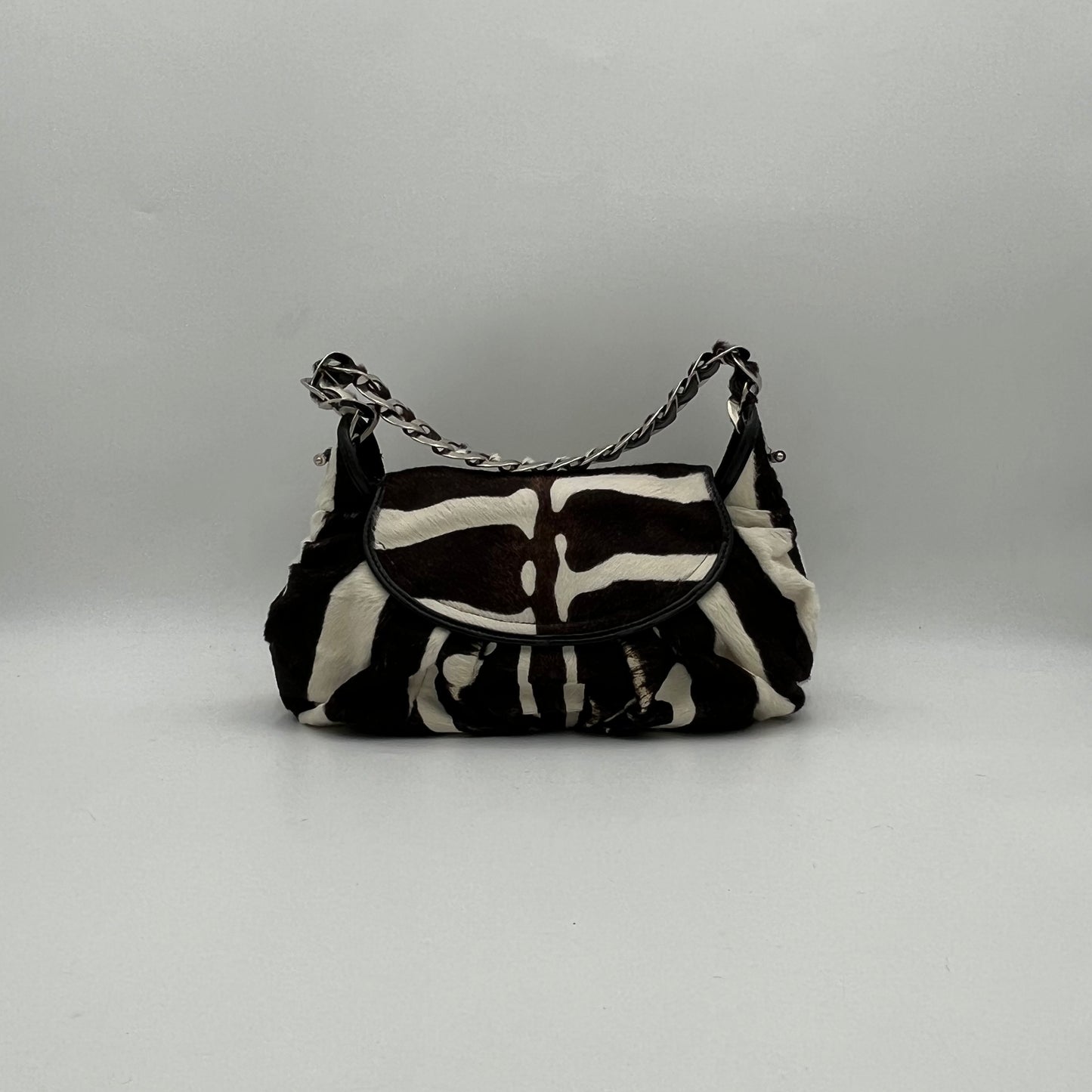 Christian Dior Jazzclub Zebra Pony Hair Shoulder Bag