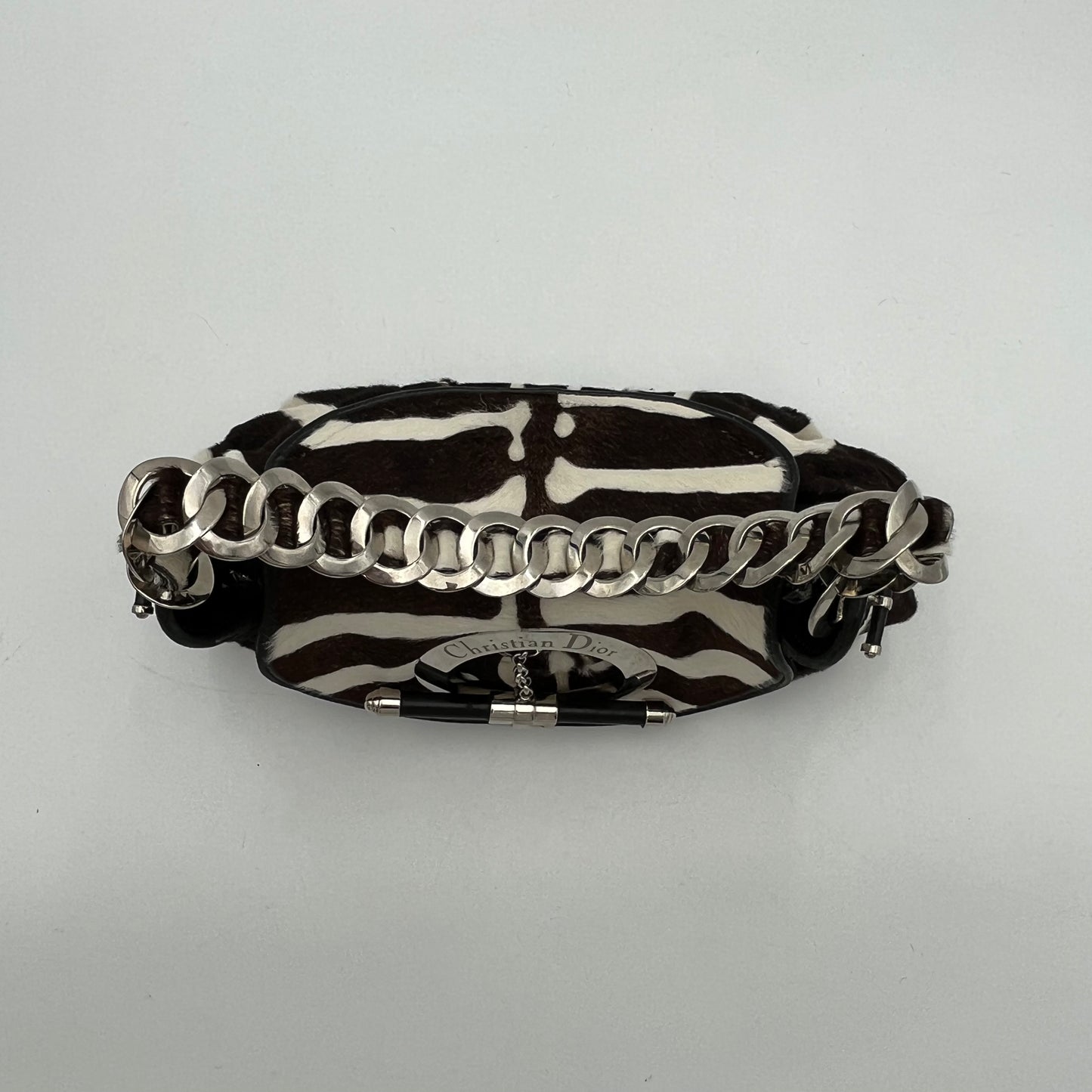 Christian Dior Jazzclub Zebra Pony Hair Shoulder Bag