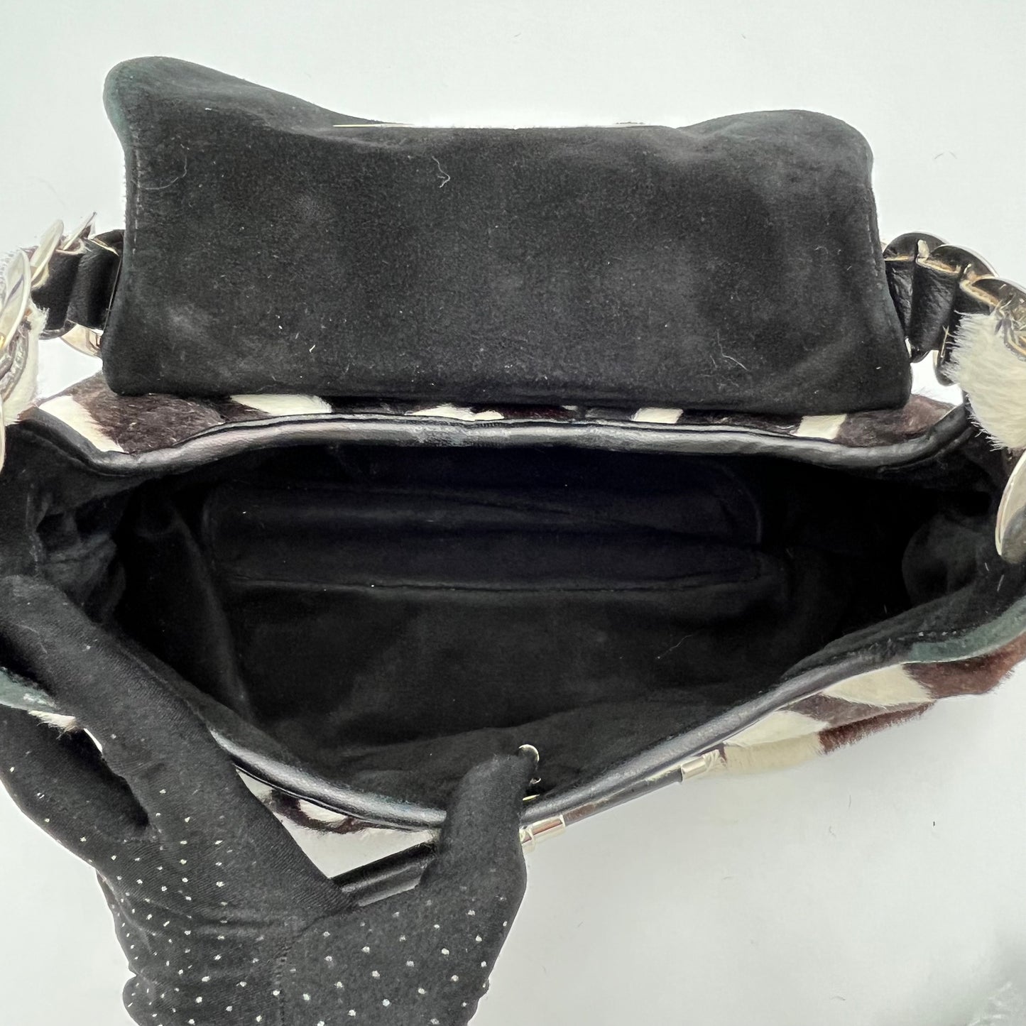Christian Dior Jazzclub Zebra Pony Hair Shoulder Bag