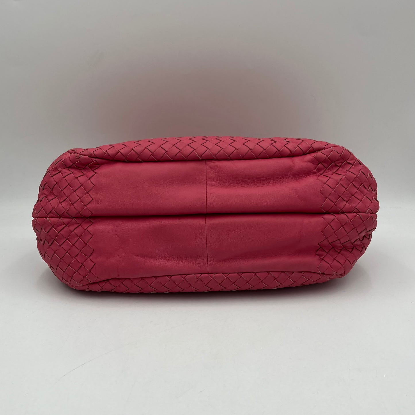Bottega Veneta Pink Intrecciato Campana Hobo Shoulder Bag