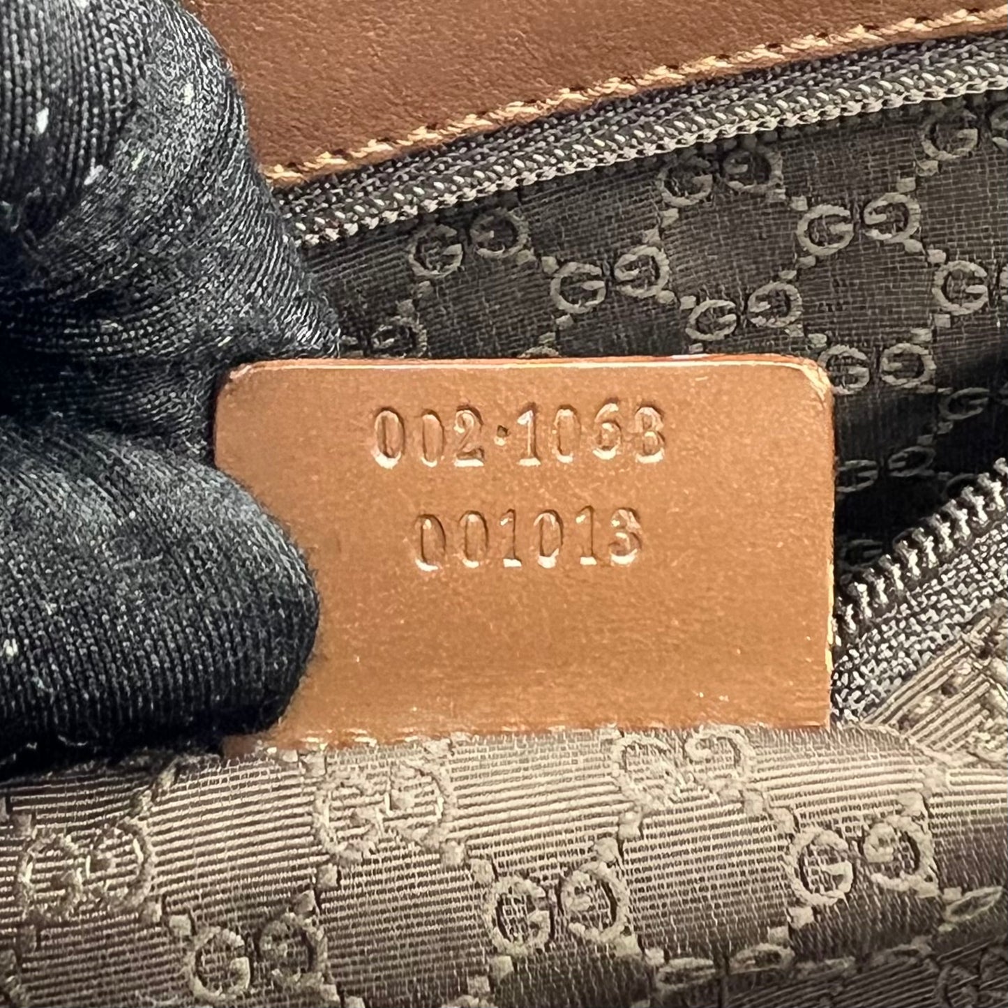 Gucci Neutral Cloth and Leather Sherryline Bardot Jackie Bag